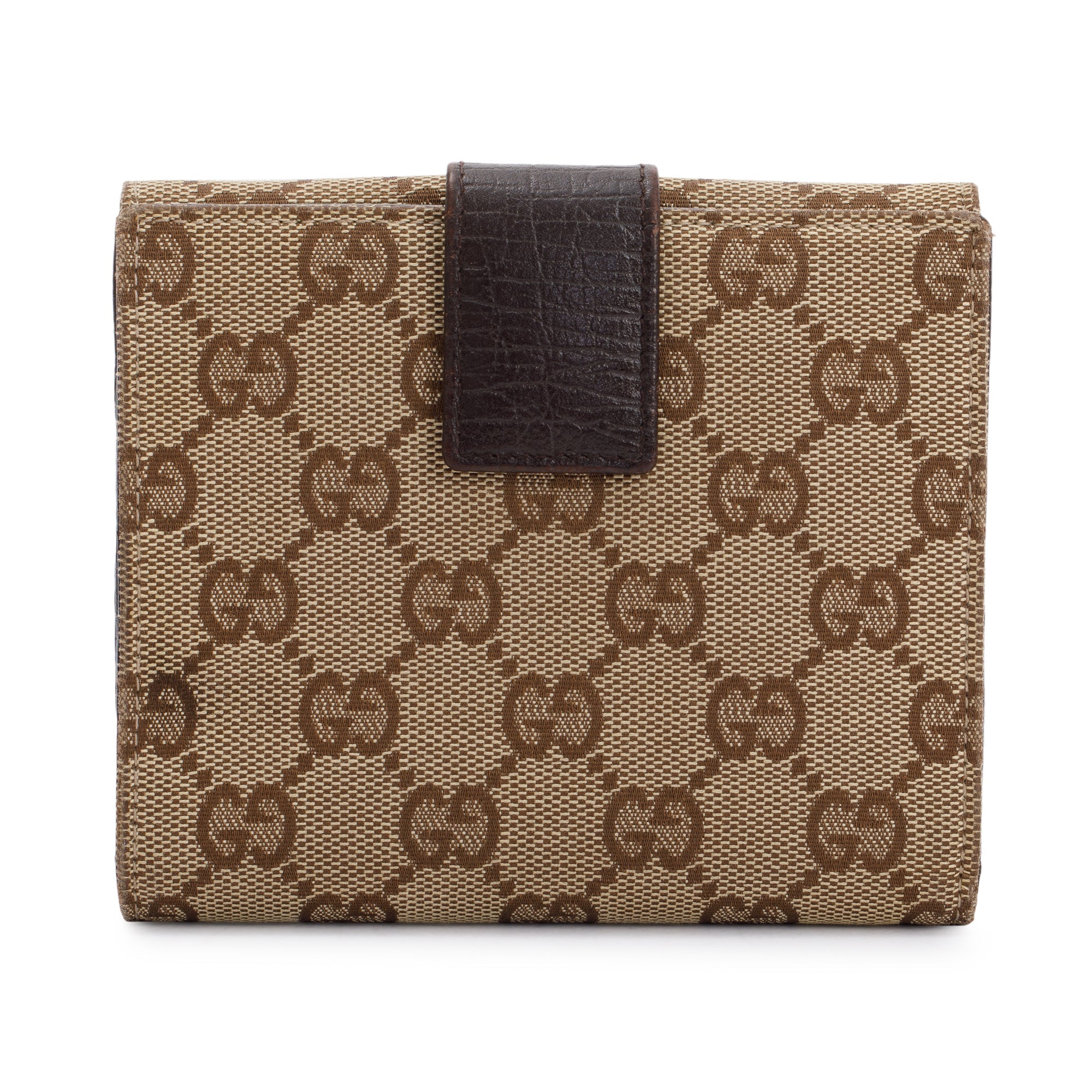 Gucci GG Canvas Vintage Web Horsebit Compact Wallet