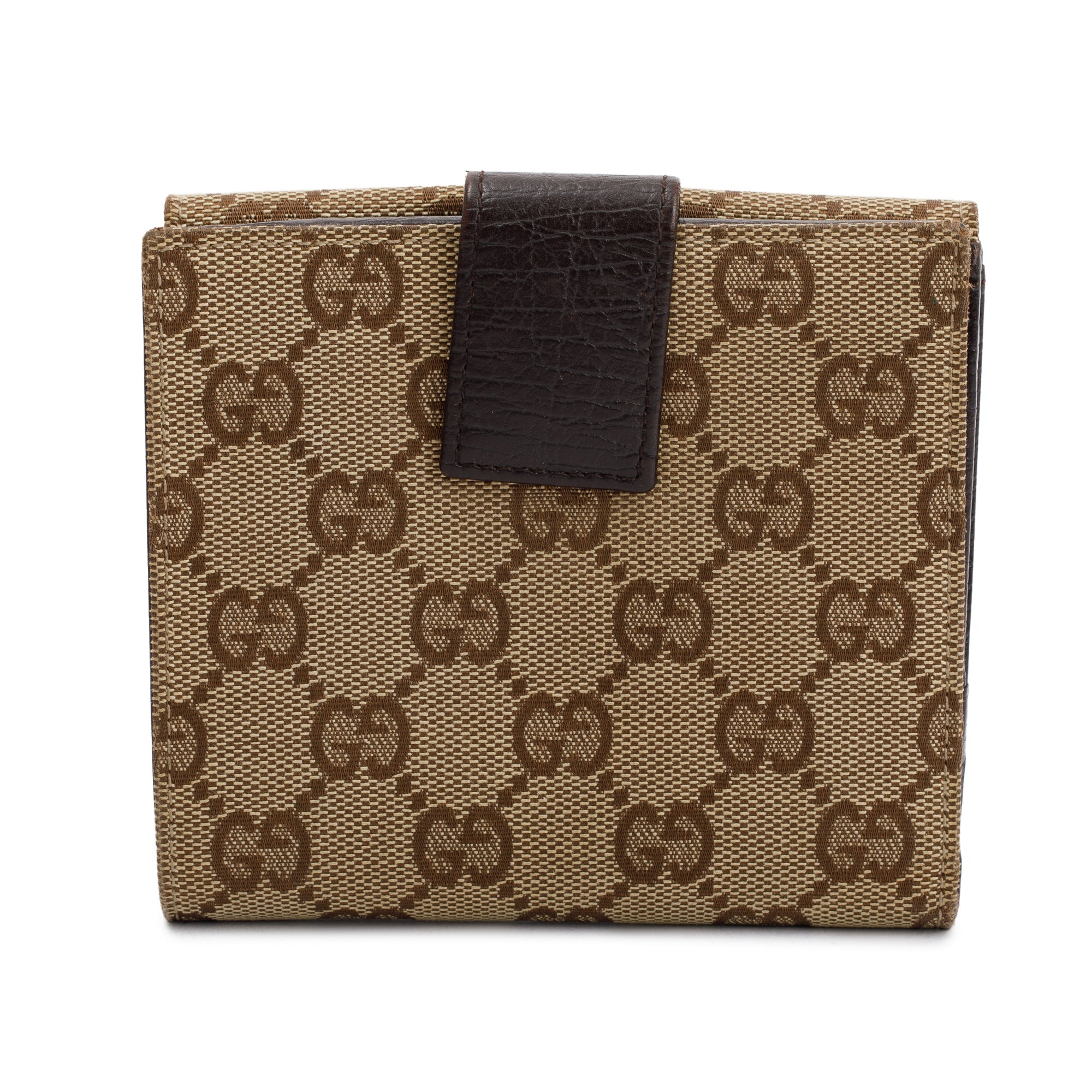 Gucci GG Canvas Vintage Web Horsebit Compact Wallet w/ Box and Authenticity Card