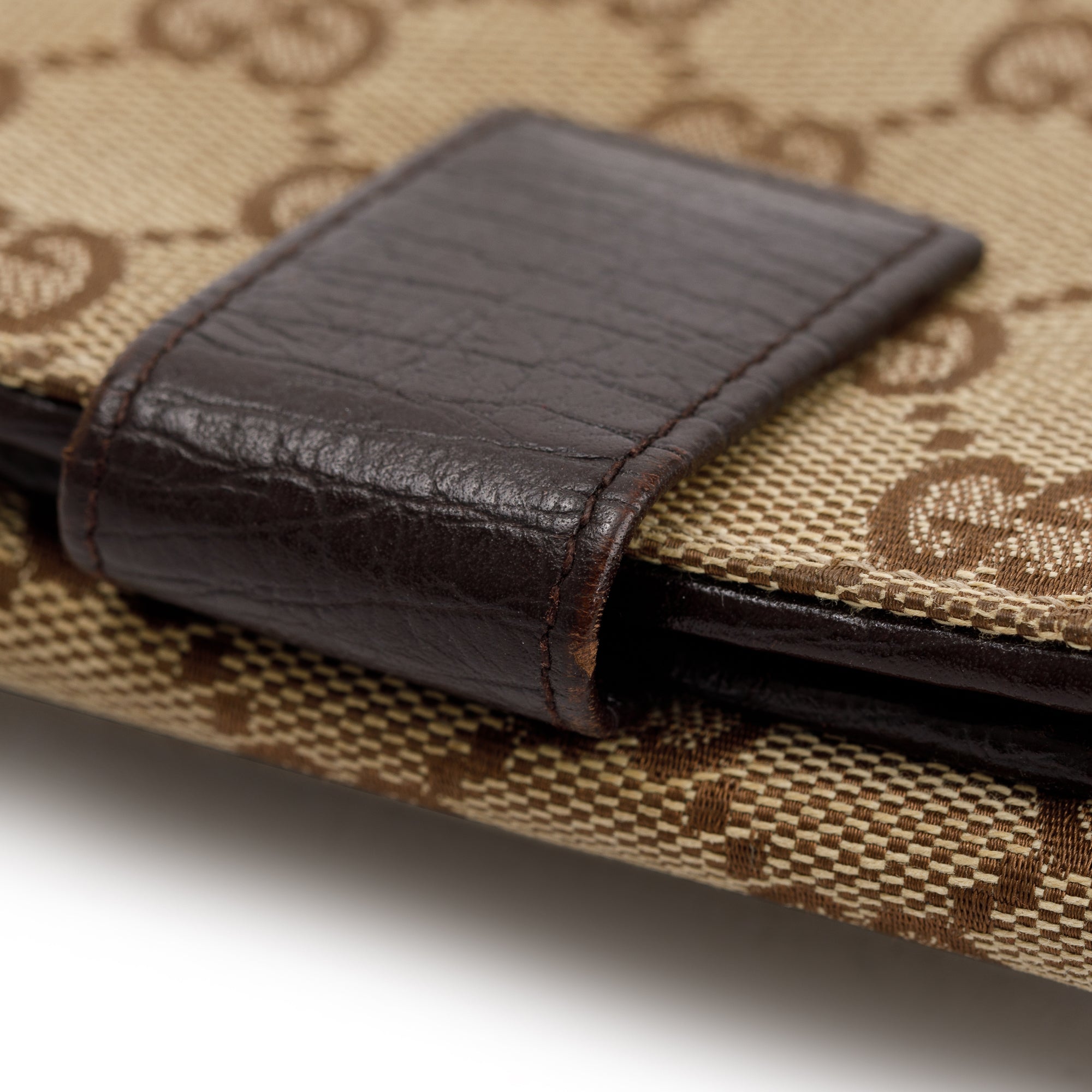 Gucci GG Canvas Vintage Web Horsebit Compact Wallet w/ Box and Authenticity Card