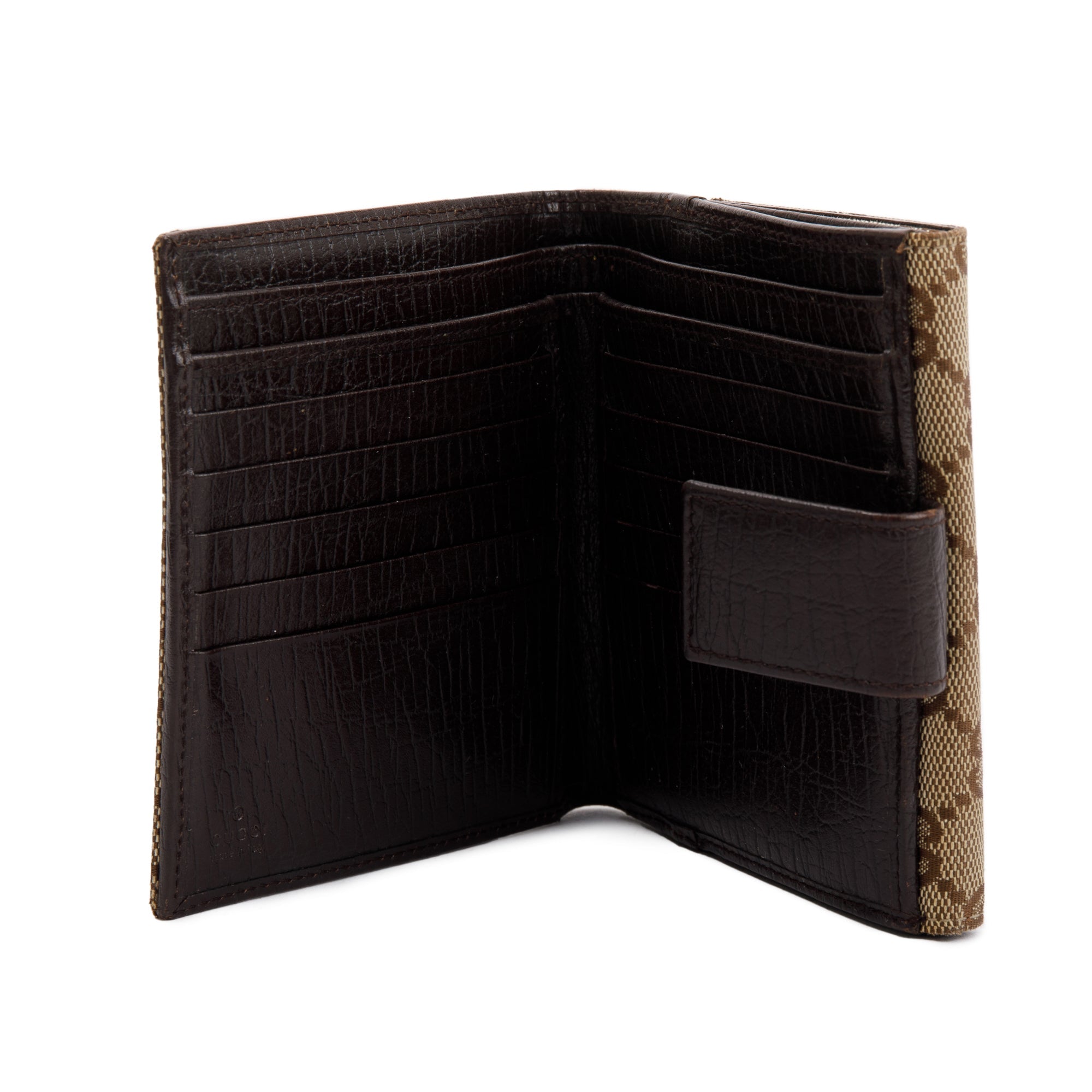 Gucci GG Canvas Vintage Web Horsebit Compact Wallet w/ Box and Authenticity Card