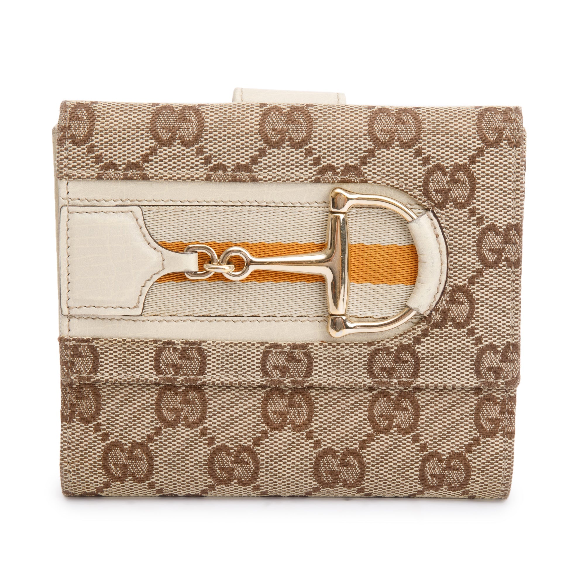 Gucci GG Canvas Vintage Web Horsebit Compact Wallet