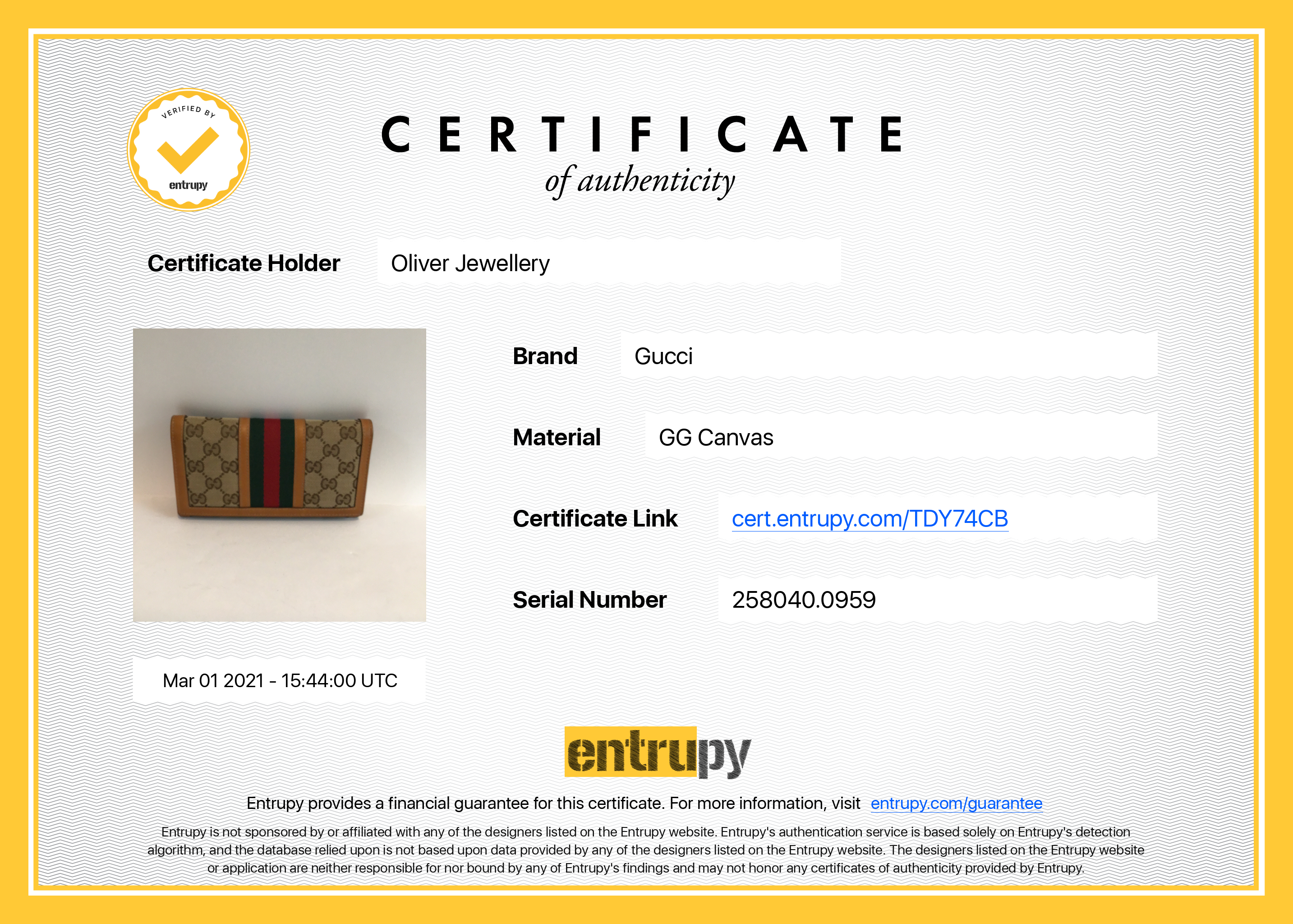 Gucci GG Canvas Web Continental Wallet w/ Box