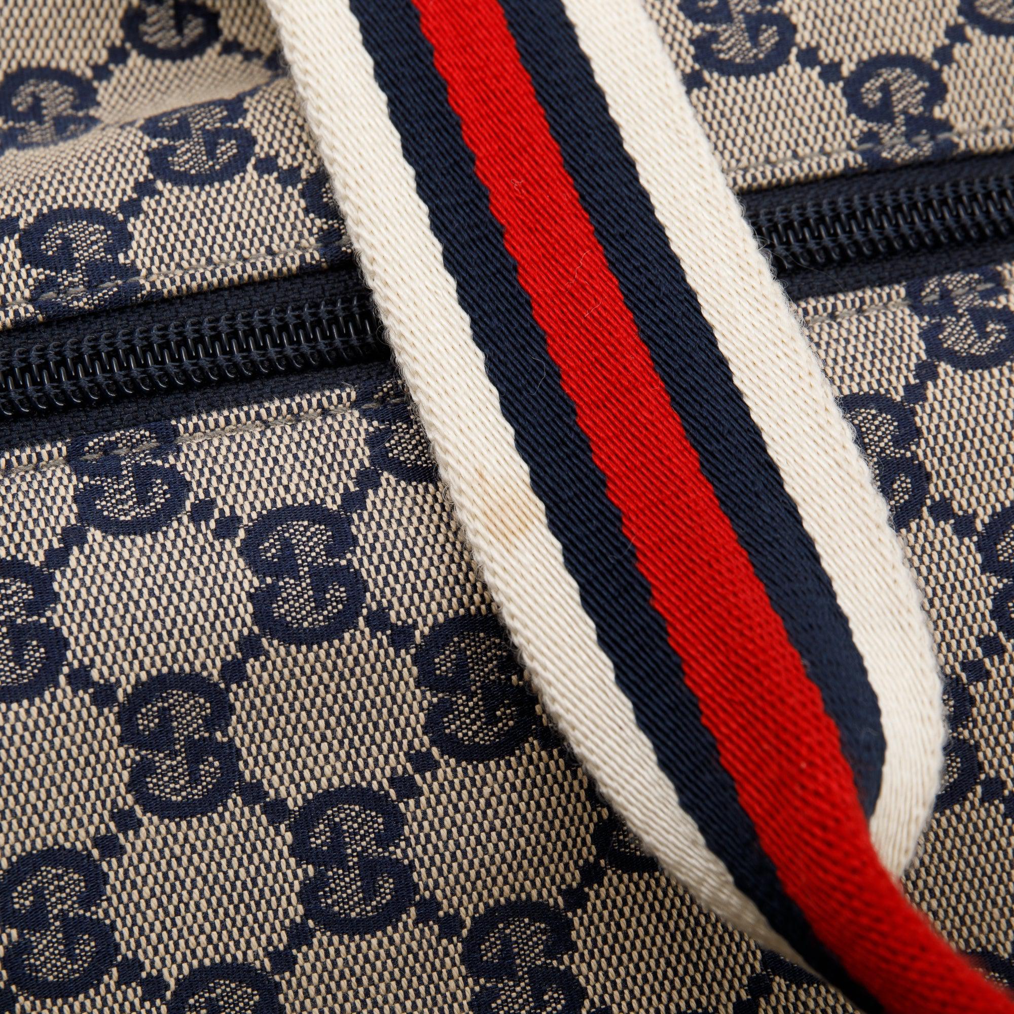 Gucci GG Canvas Web Medium Collapsable Carry On Duffle