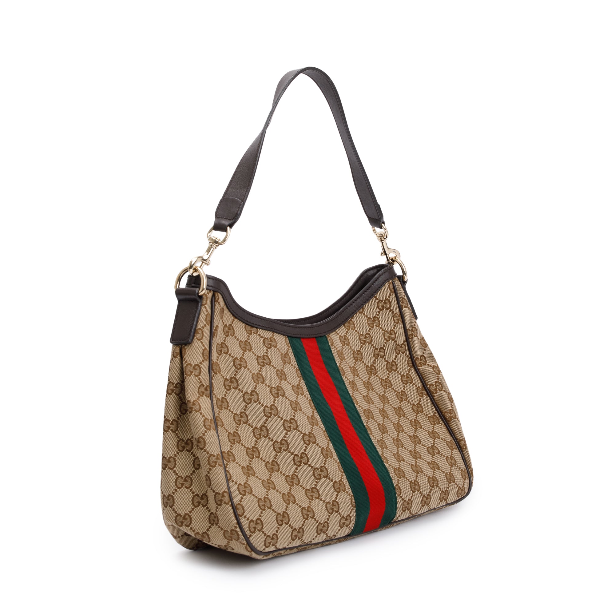 Gucci GG Canvas Web Sherry Shoulder Bag