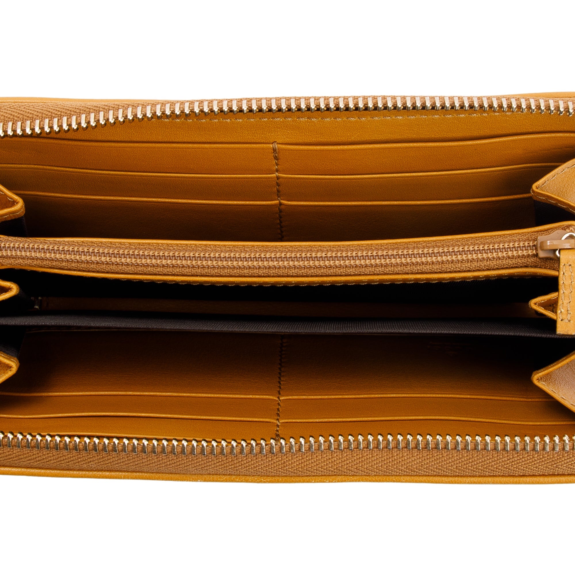 Gucci GG Canvas & Yellow Leather Sukey Zip Around Wallet