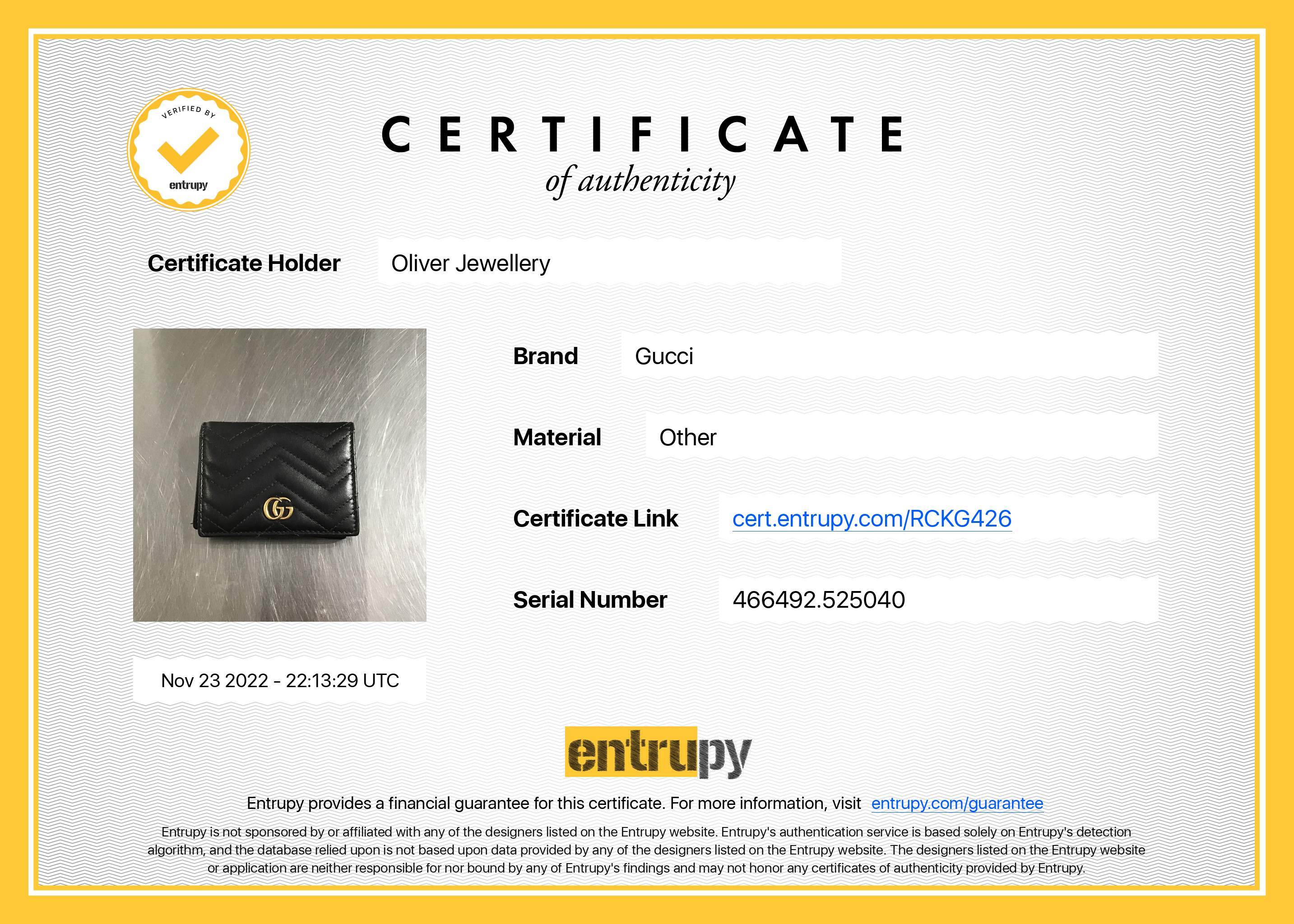 Gucci GG Marmont Card Case Wallet