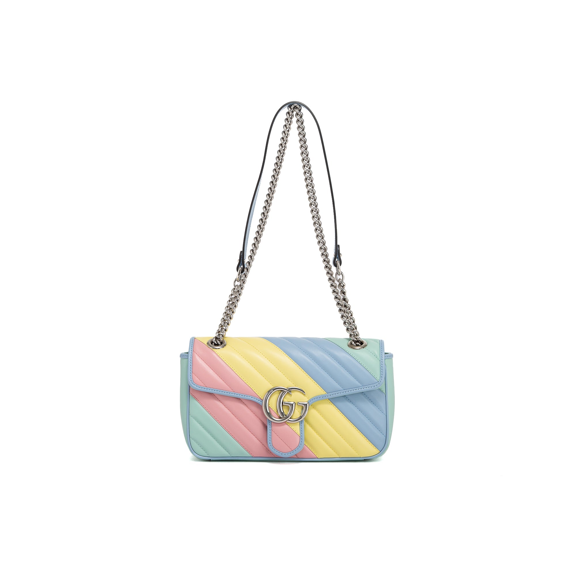 Gucci GG Marmont Diagonal Quilted Small Shoulder Bag w/ Box