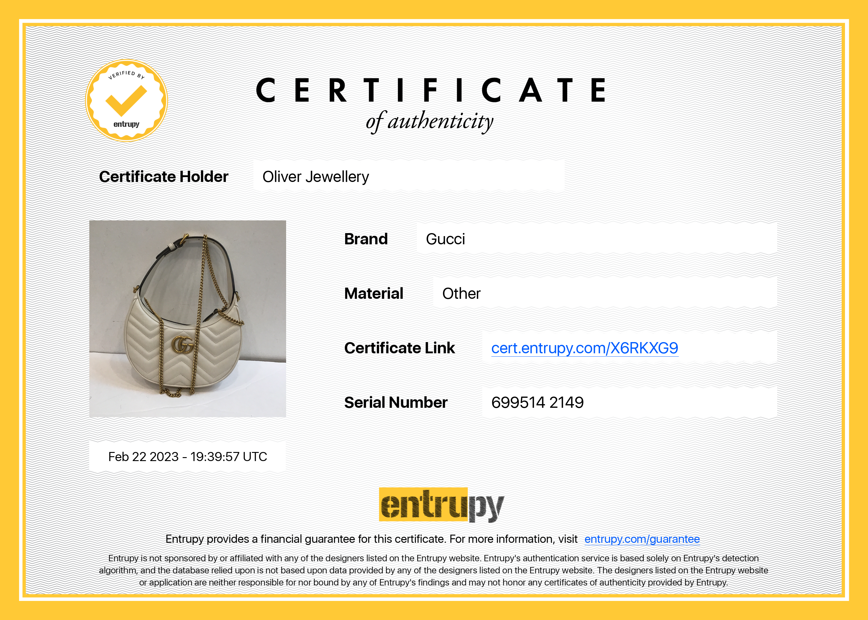 Gucci GG Marmont Half-Moon-Shaped Mini Bag w/ Box