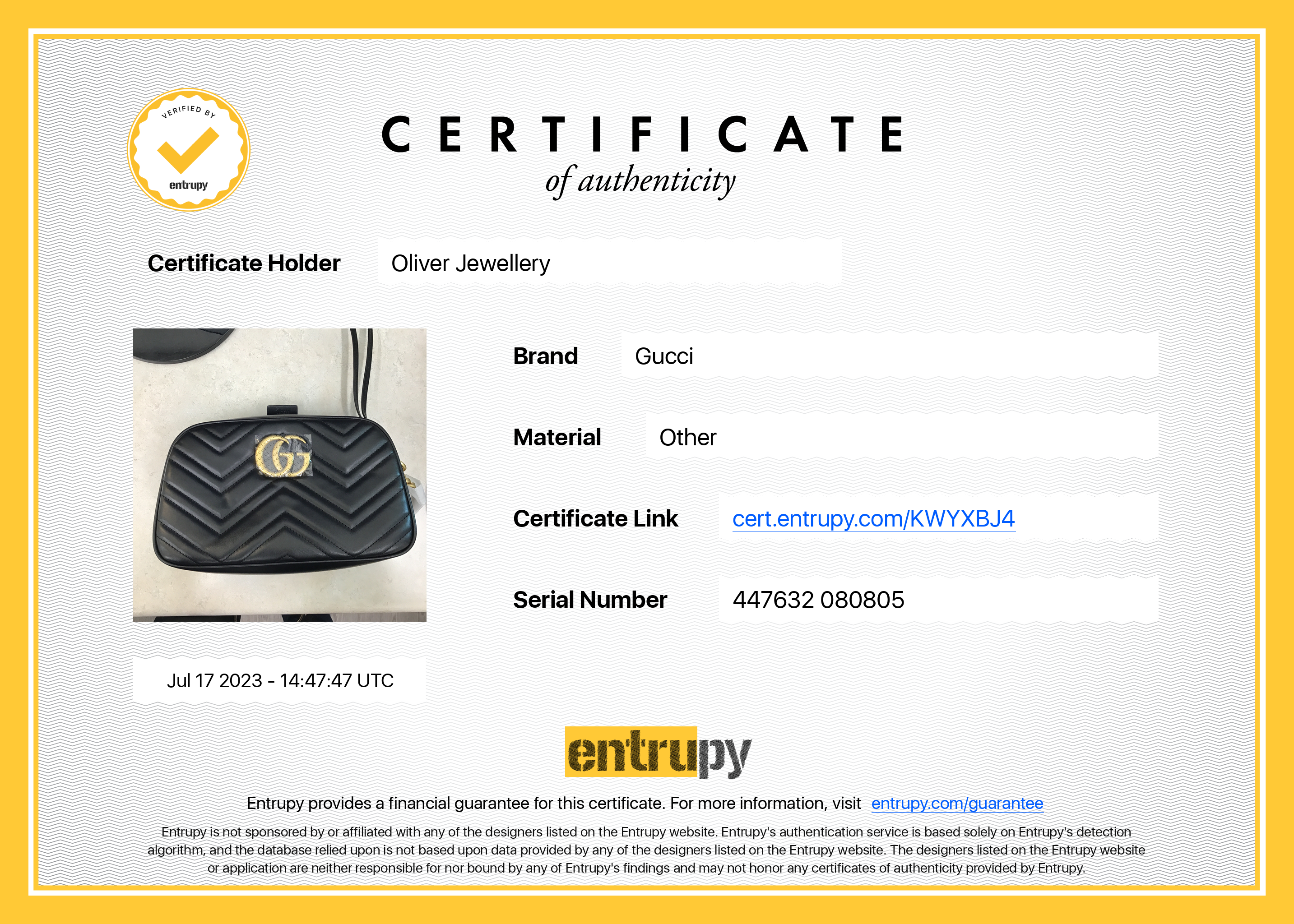 Gucci GG Marmont Matelasse Small Shoulder Bag w/ Box