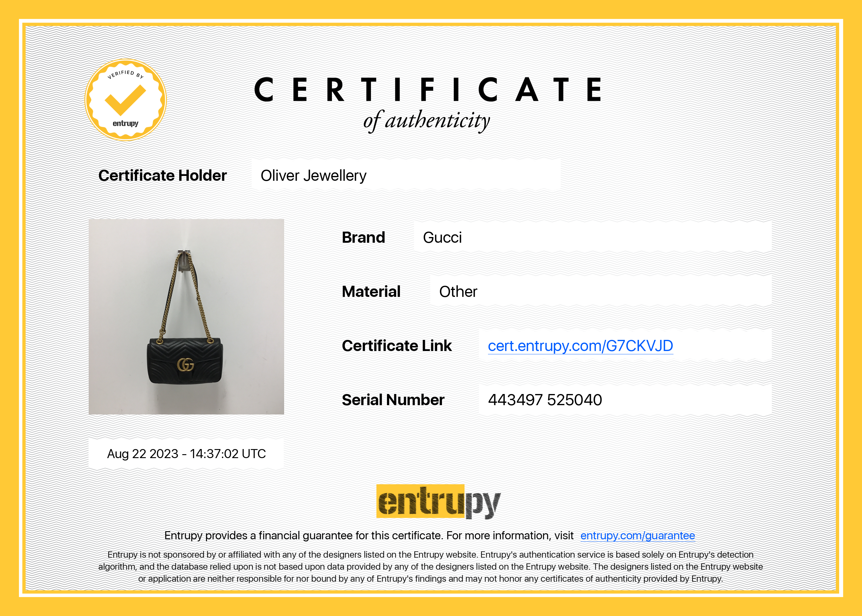 Gucci GG Marmont Matelasse Small Shoulder Bag w/ Box