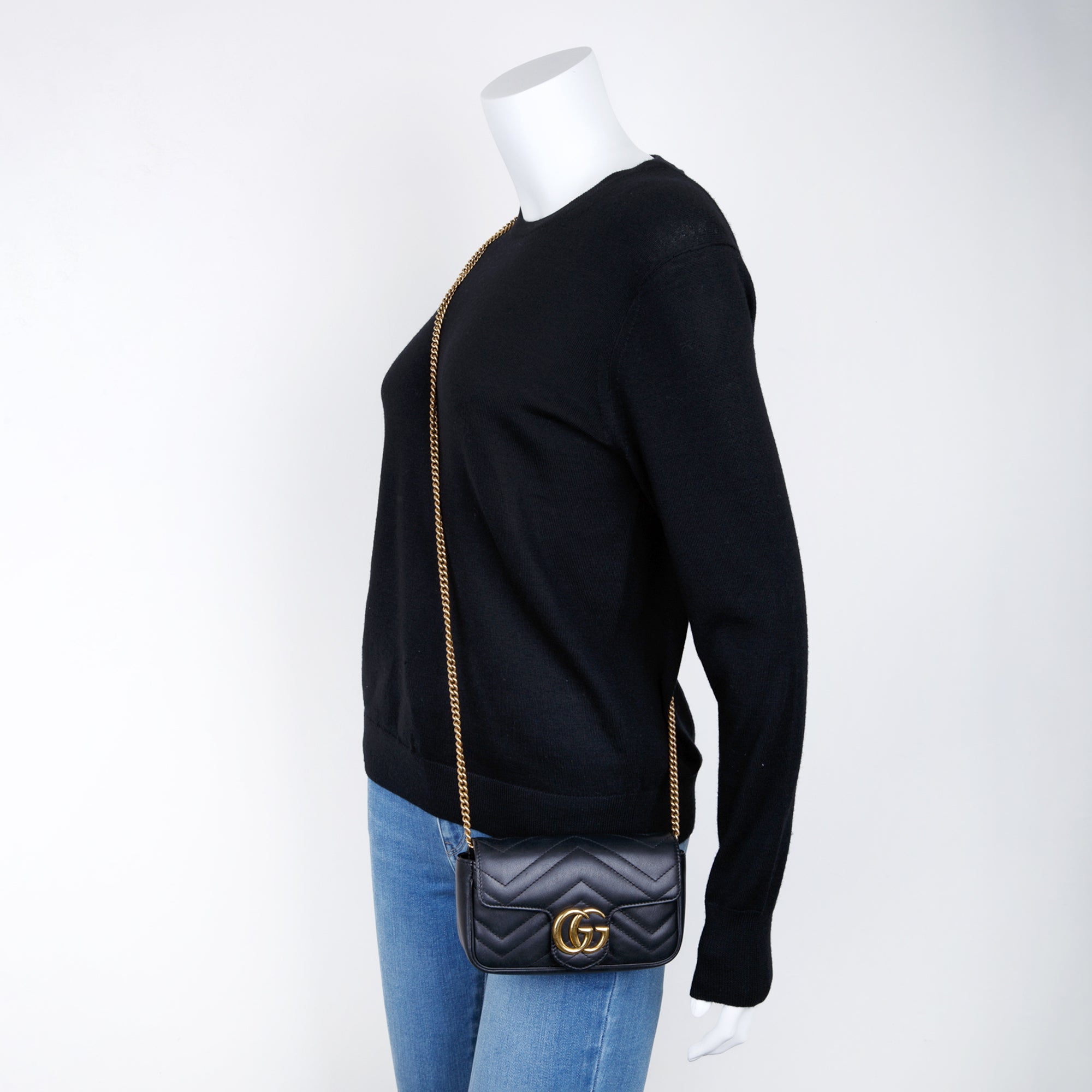 Gucci GG Marmont Matelasse Super Mini Bag w/ Box