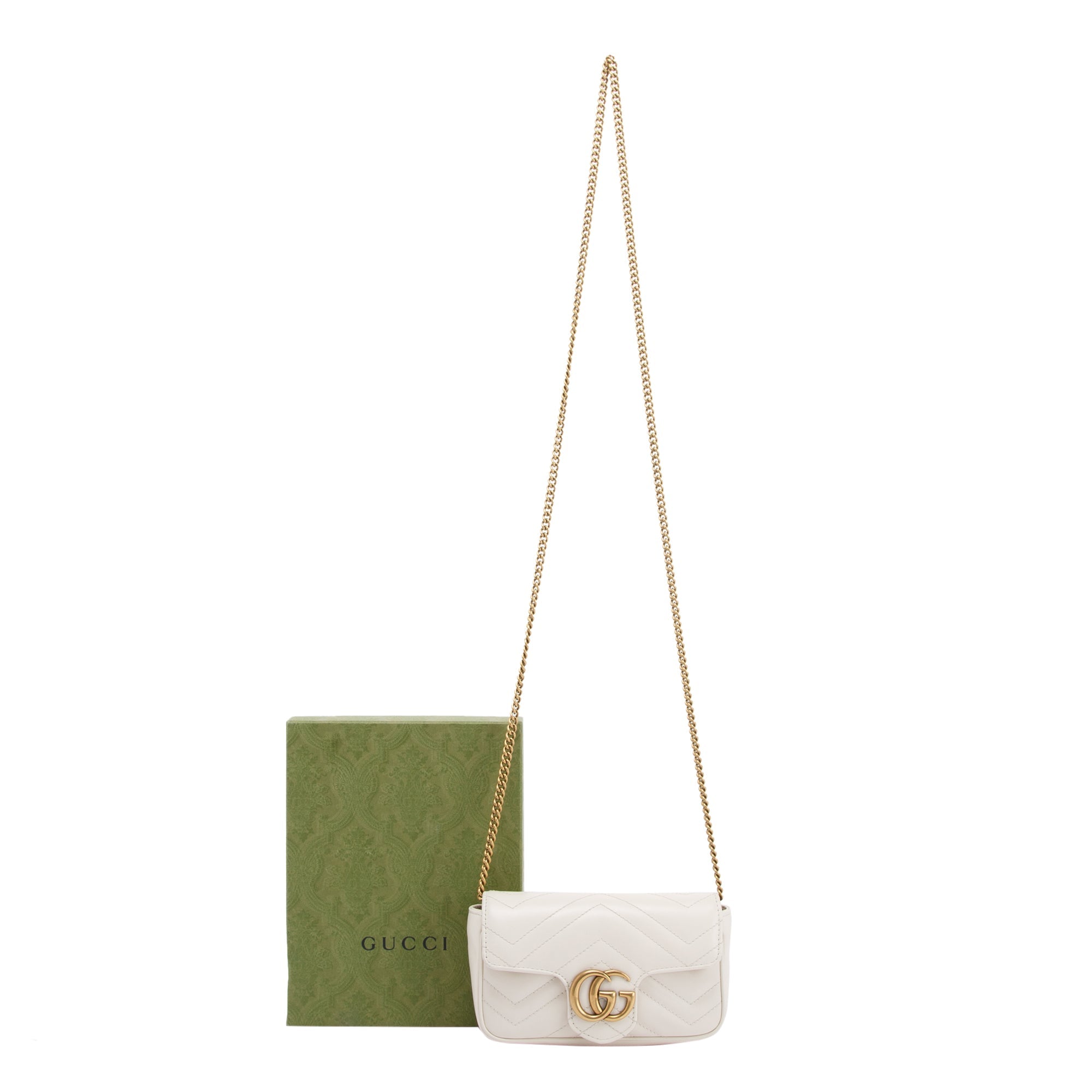 Gucci GG Marmont Matelasse Super Mini Bag w/ Box