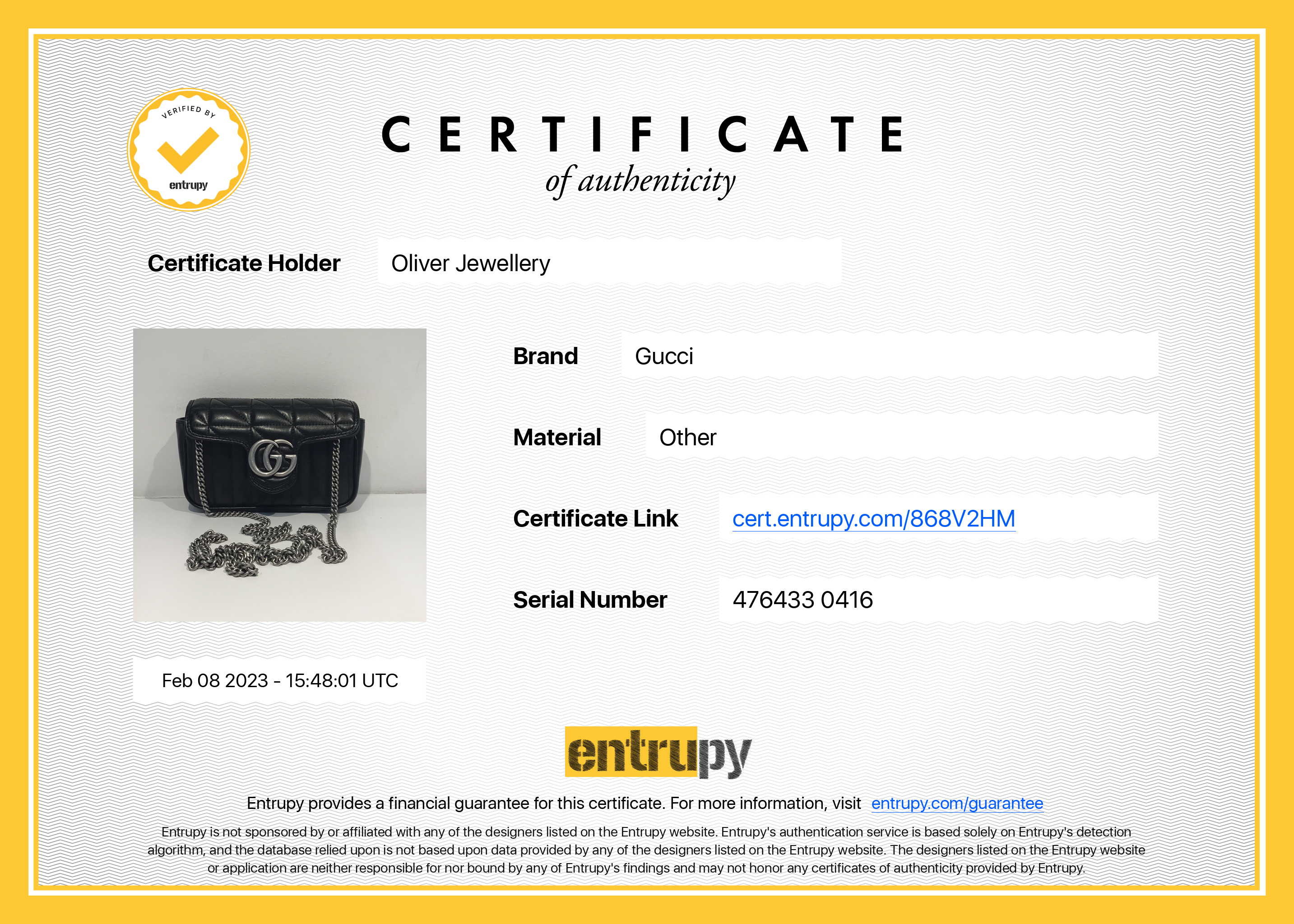 Gucci GG Marmont Super Mini Bag w/ Box