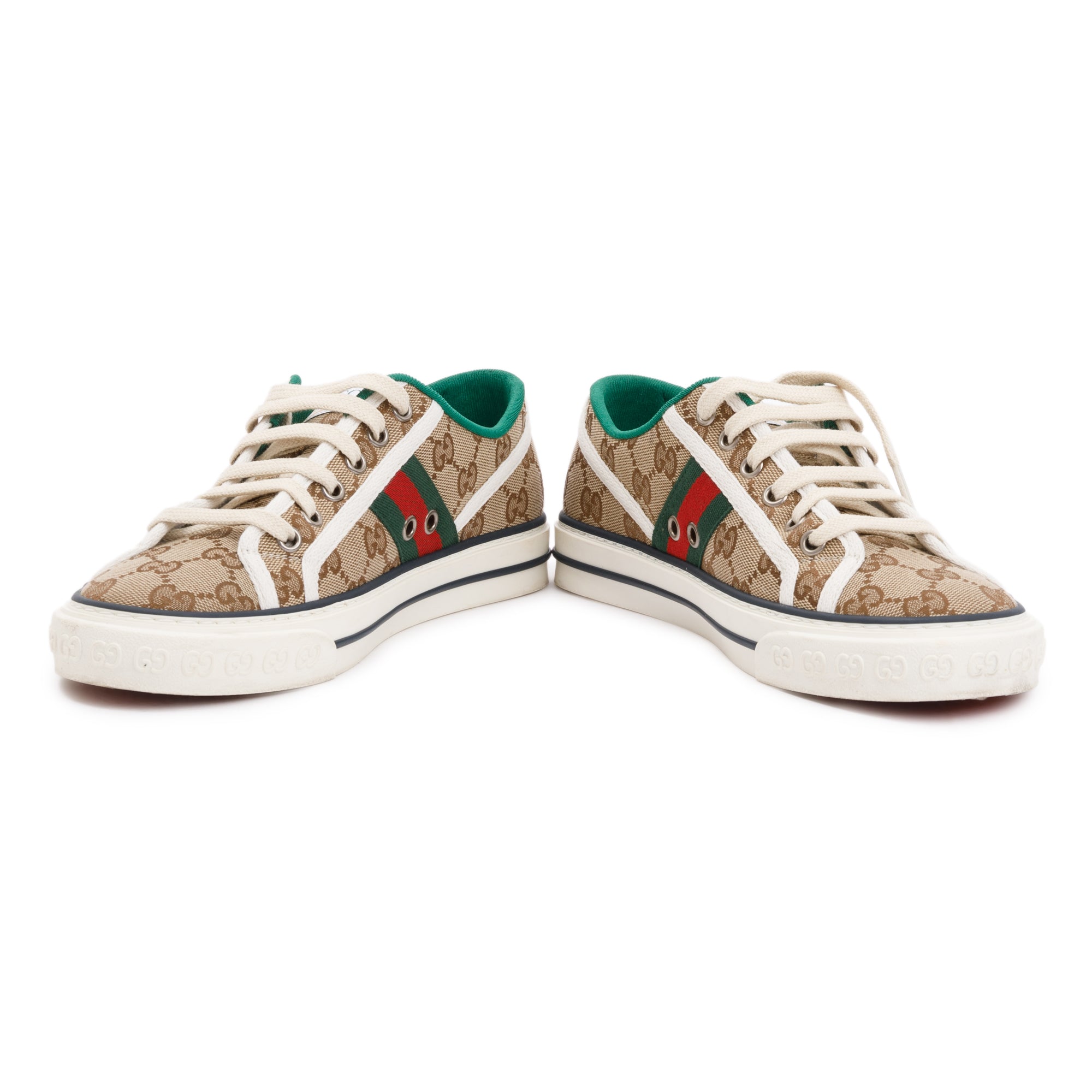 Gucci GG Monogram Web 1977 Tennis Sneakers, Size 37