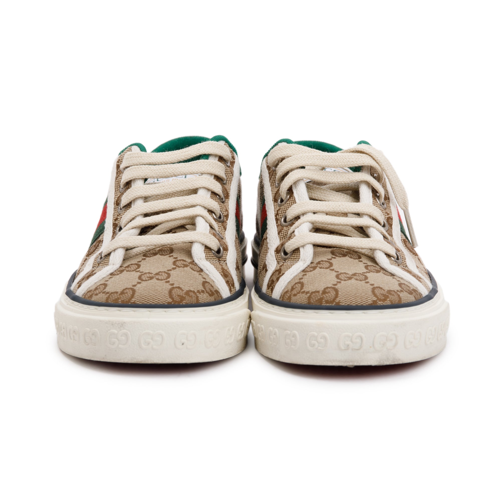 Gucci GG Monogram Web 1977 Tennis Sneakers, Size 37