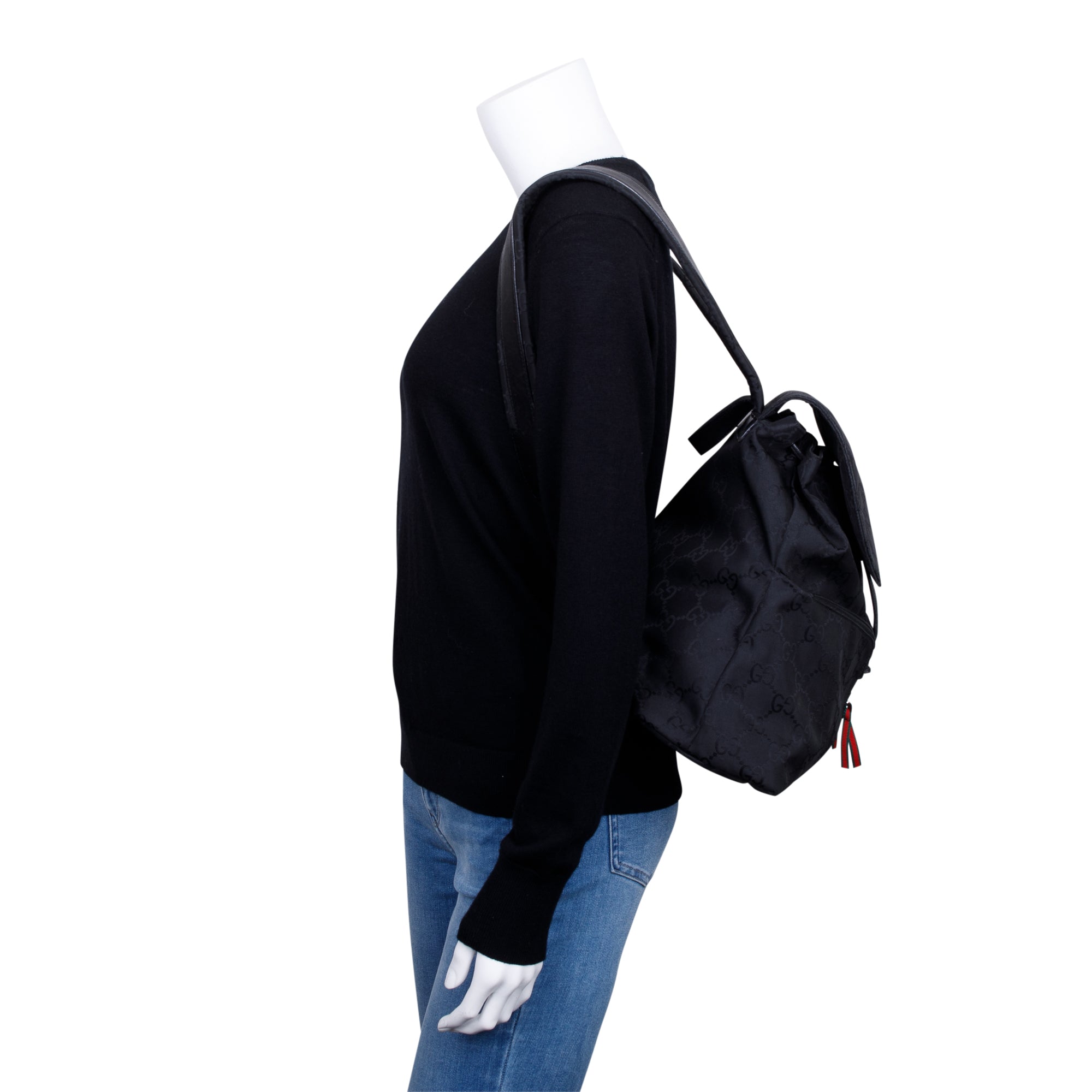 Gucci GG Nylon Drawstring Backpack