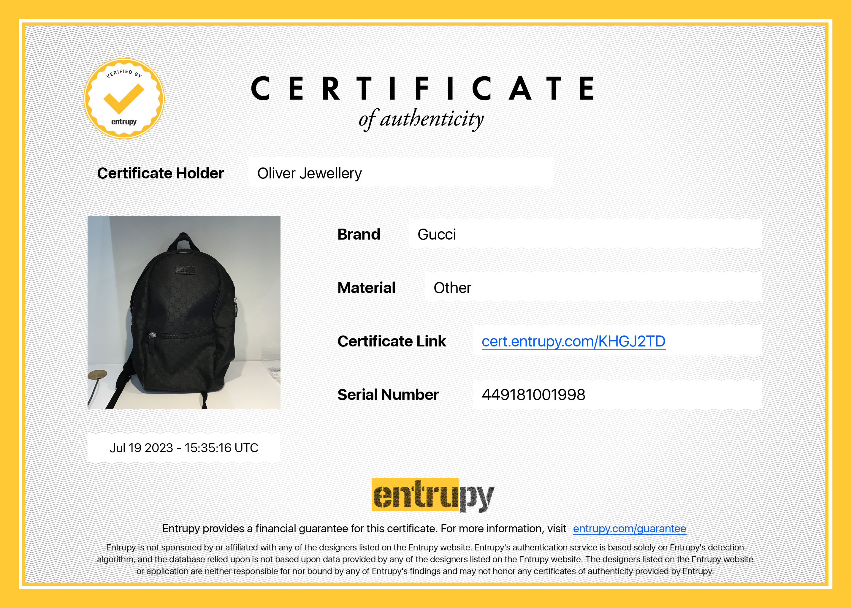 Gucci GG Nylon Slim Backpack