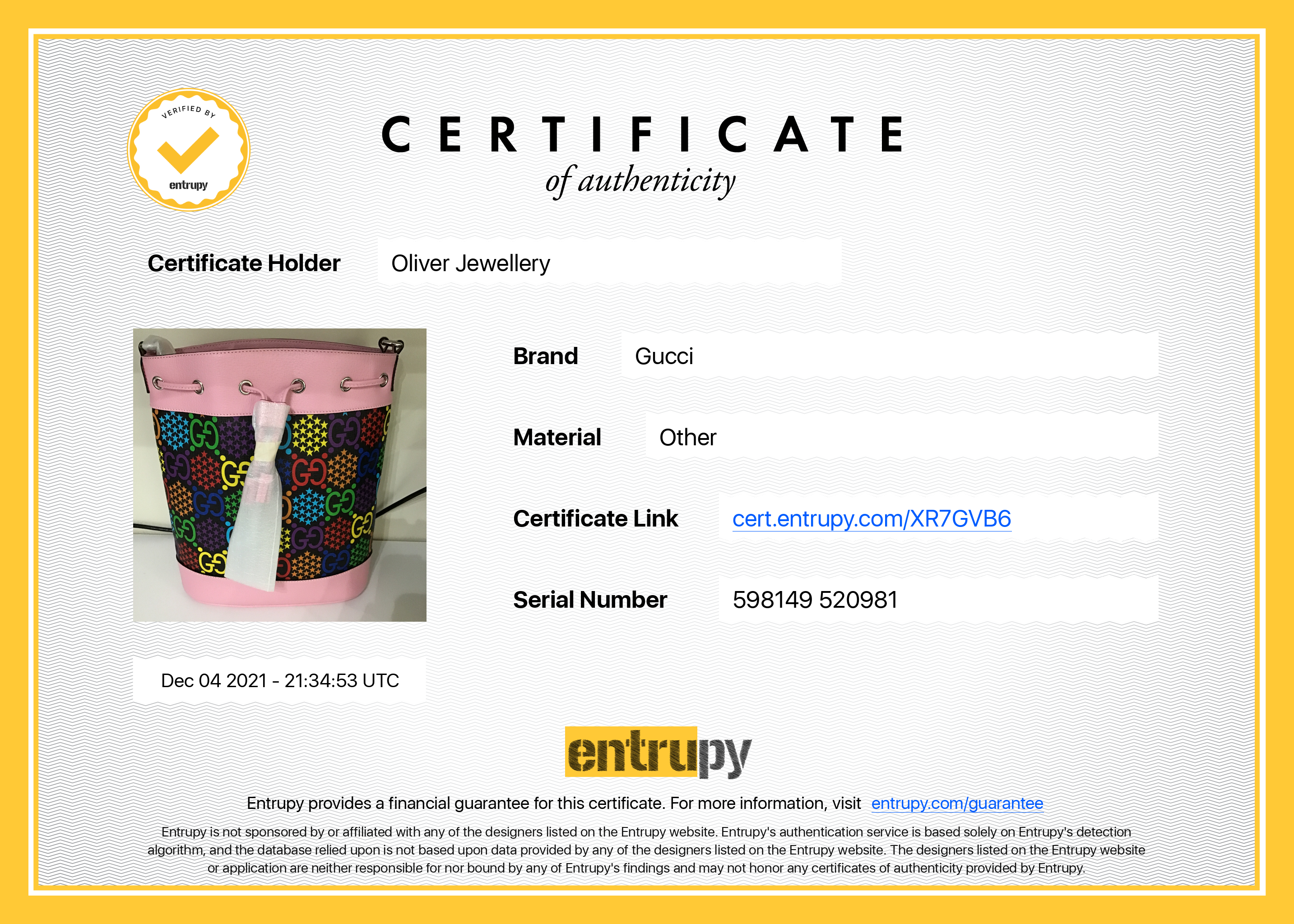 Gucci GG Psychedelic Bucket Bag w/ Box