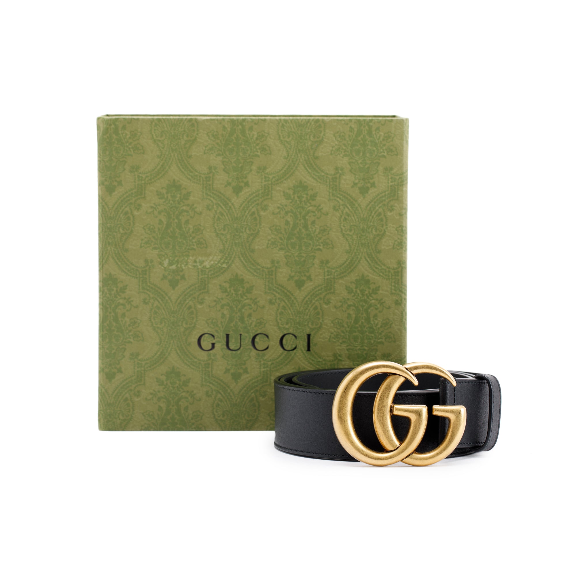 Gucci GG Re-Edition Wide Leather Belt w/ Box