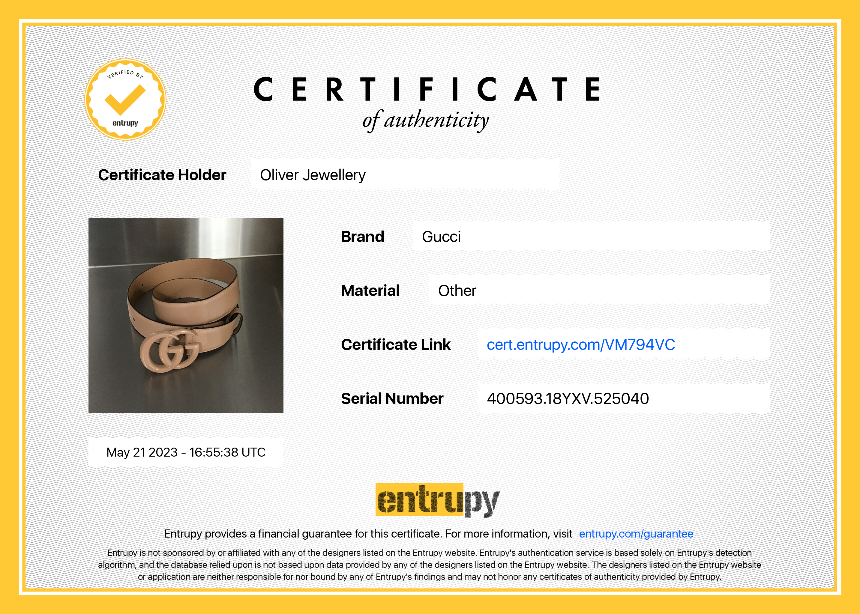 Gucci GG Re-Edition Wide Leather Belt w/ Box