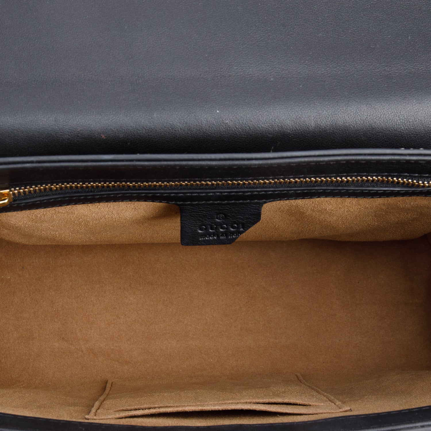 Gucci GG Supreme Black Leather Medium Padlock Bag