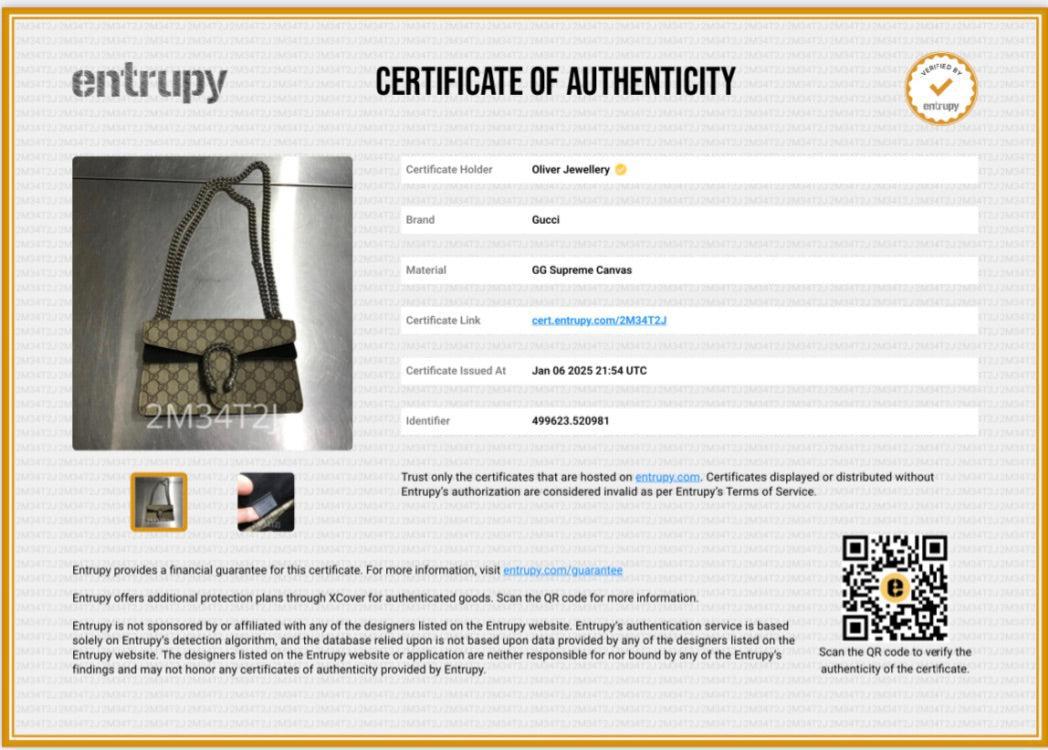 Gucci GG Supreme Black Suede Small Dionysus Shoulder Bag