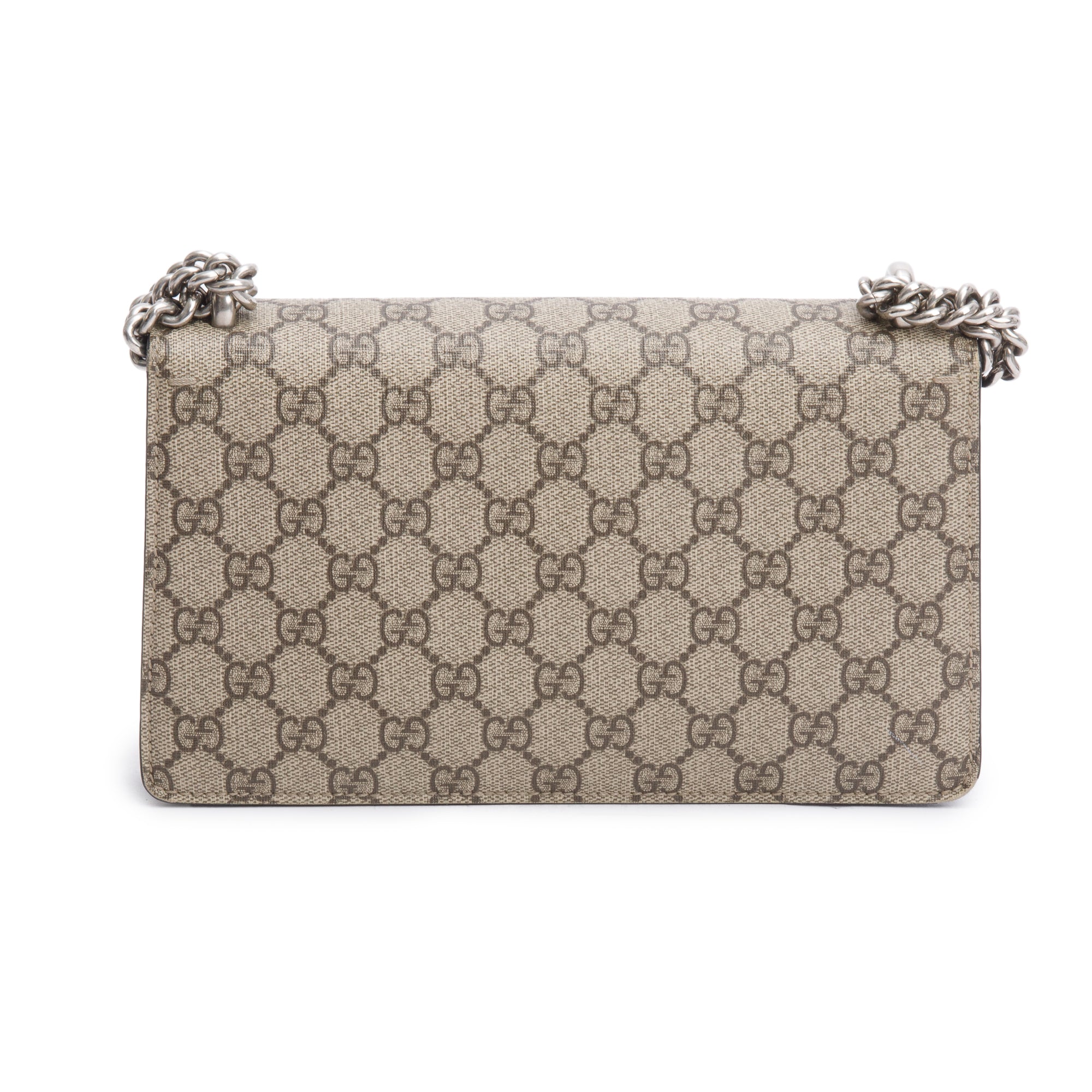 Gucci GG Supreme Black Suede Small Dionysus Shoulder Bag