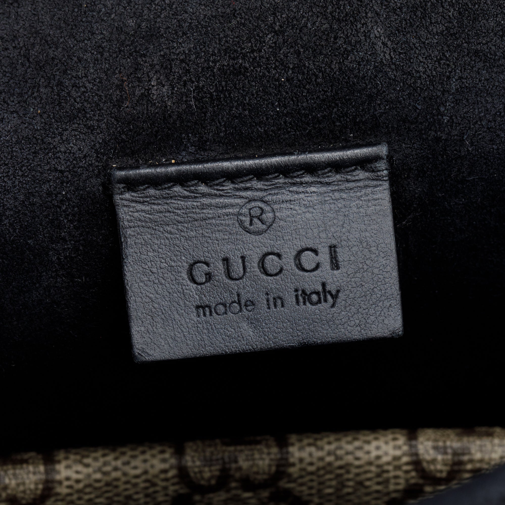 Gucci GG Supreme Black Suede Small Dionysus Shoulder Bag