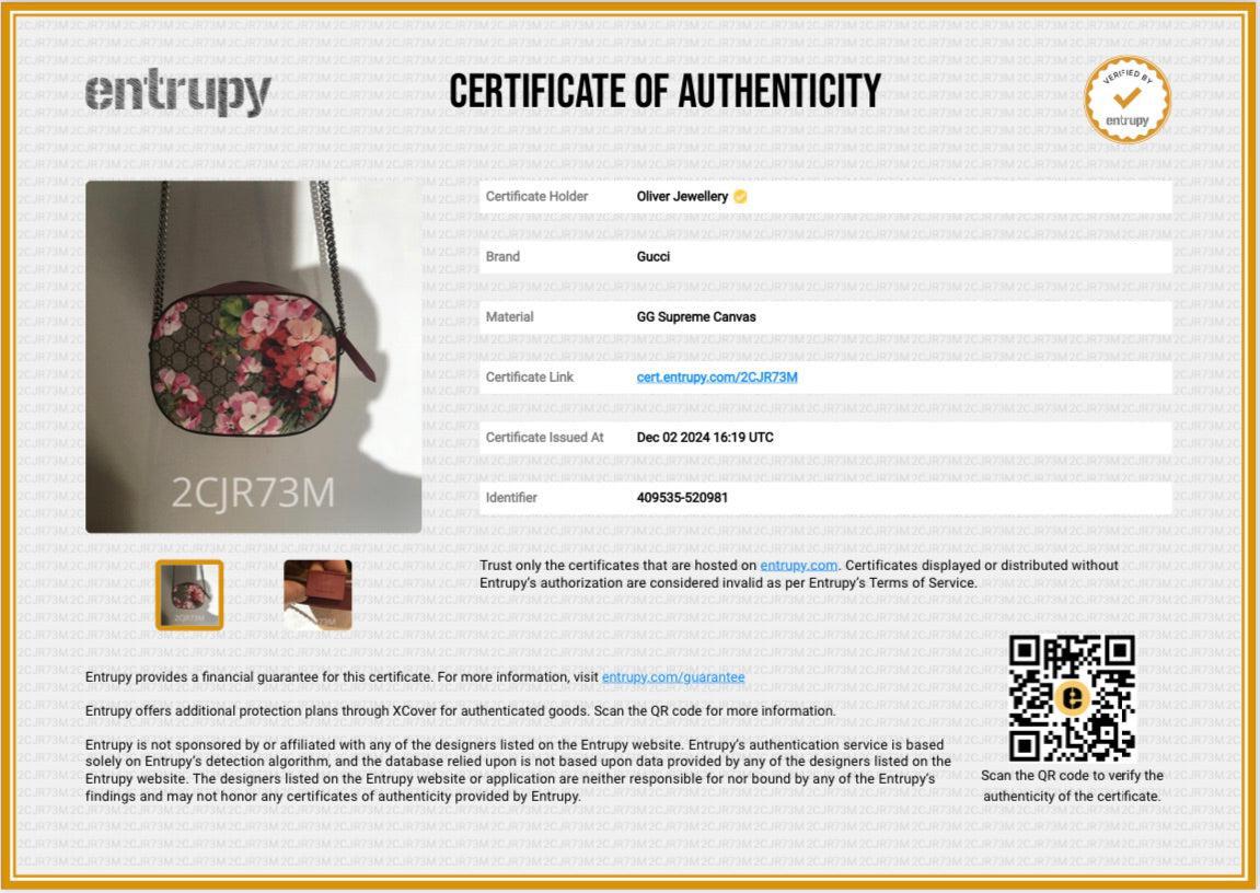 Gucci GG Supreme Blooms Chain Crossbody Bag