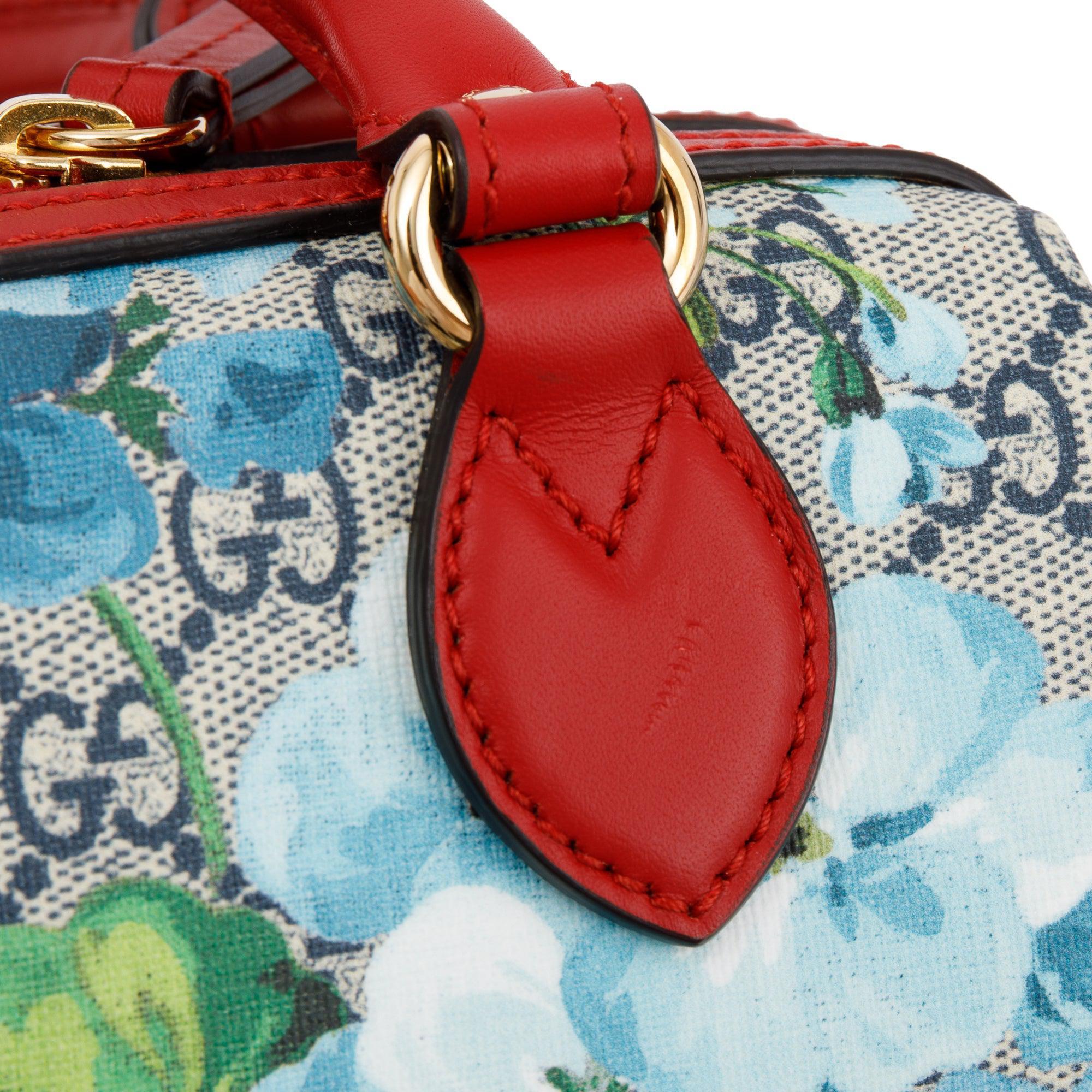 Gucci GG Supreme Blooms Mini Boston Bag w/ Strap