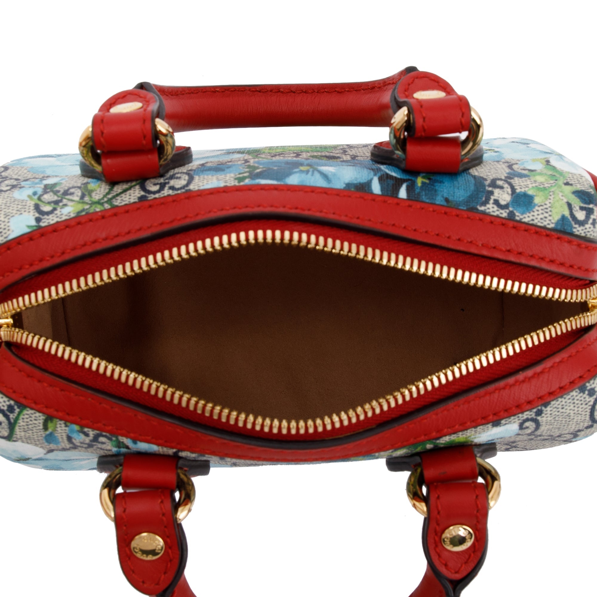 Gucci GG Supreme Blooms Mini Boston Bag w/ Strap