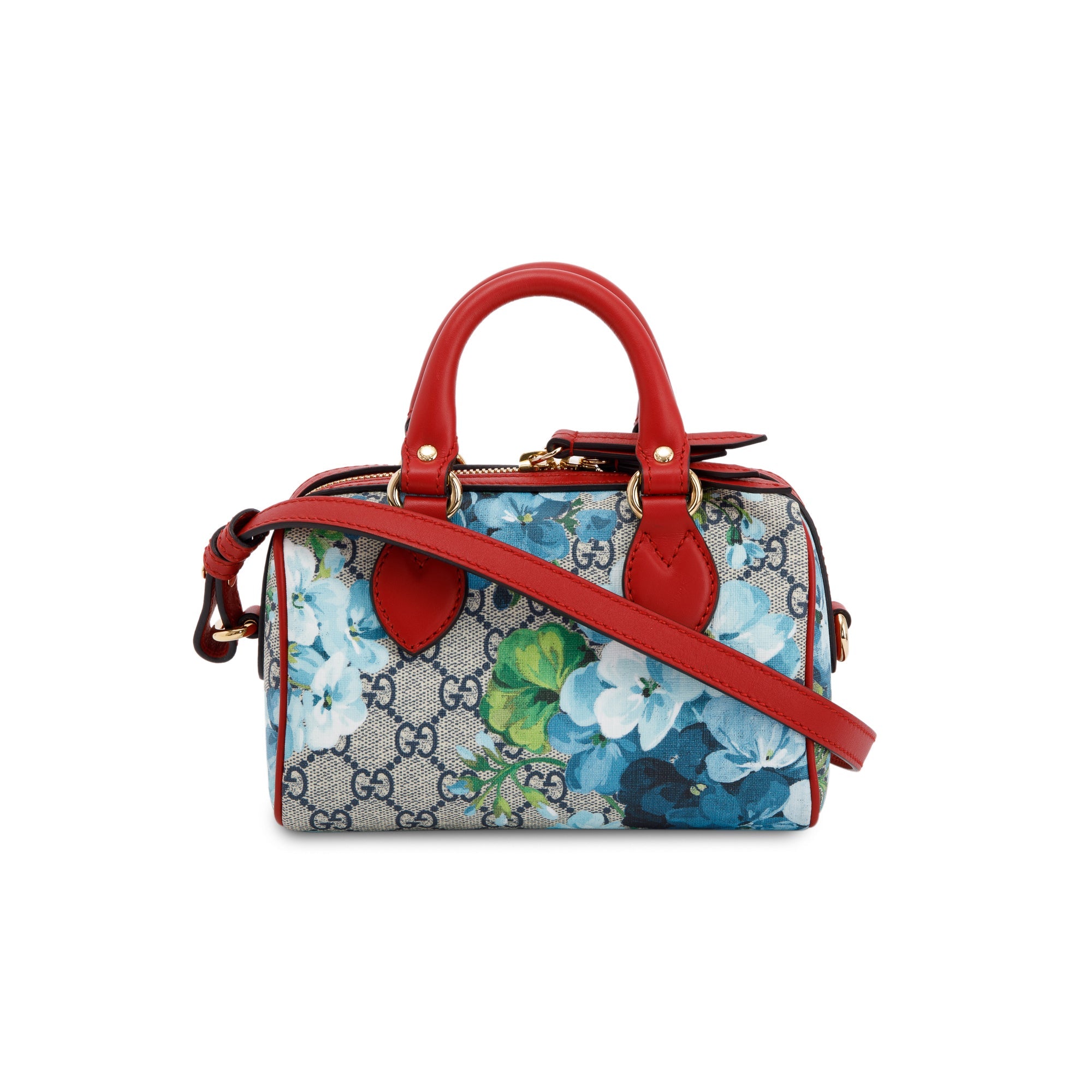 Gucci GG Supreme Blooms Mini Boston Bag w/ Strap