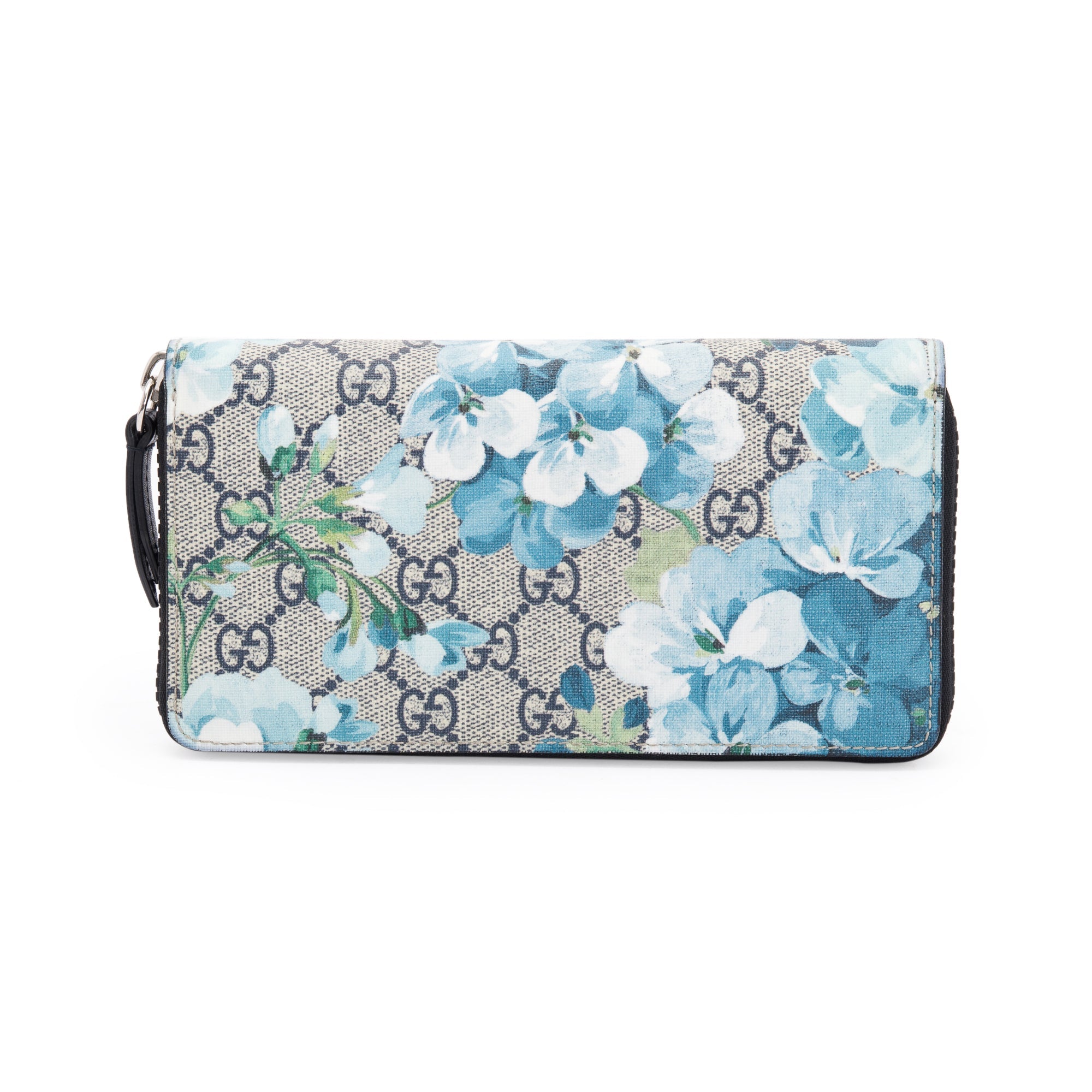 Gucci GG Supreme Blooms Zip Around Wallet