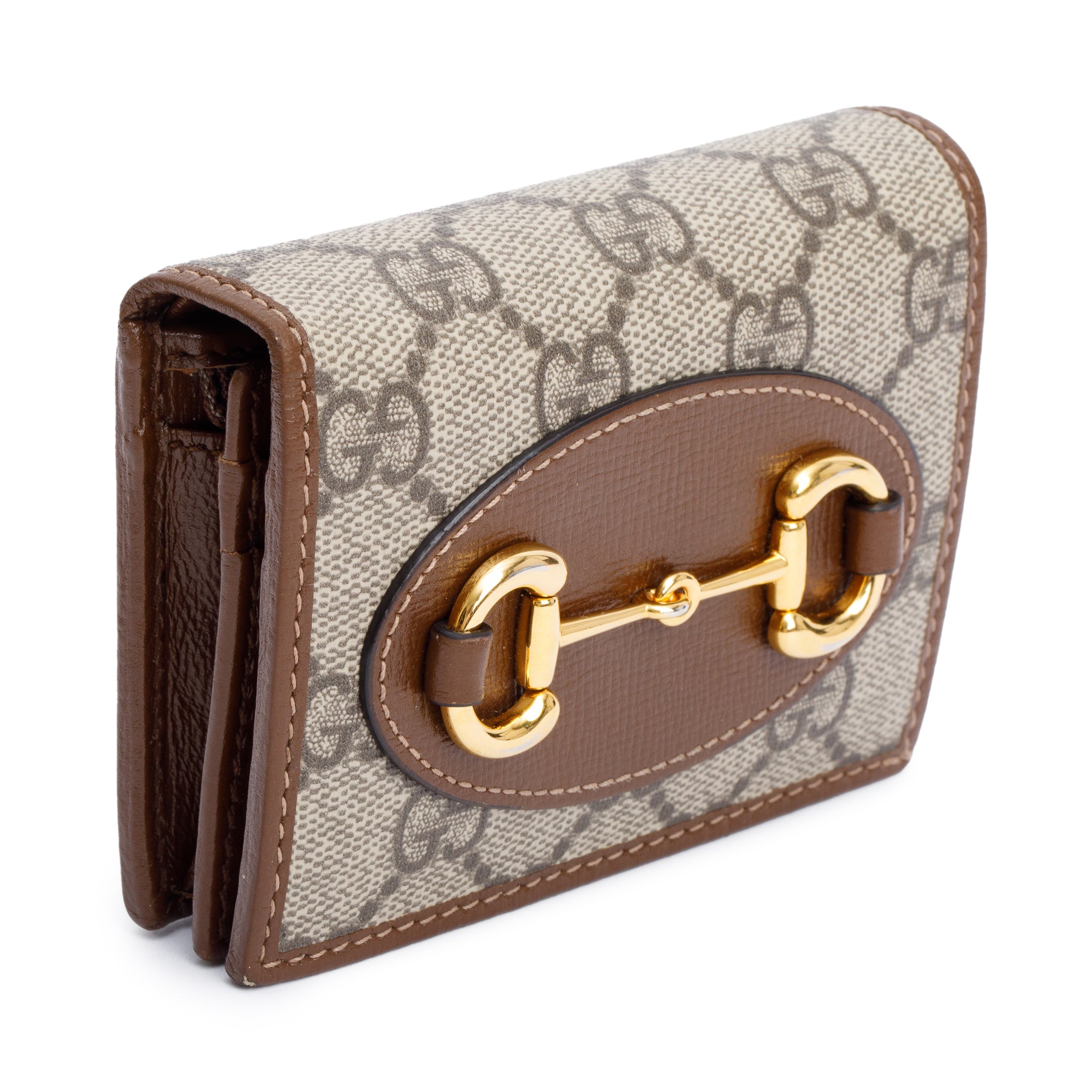 Gucci GG Supreme Canvas Horsebit 1955 Card Case Wallet w/ Box
