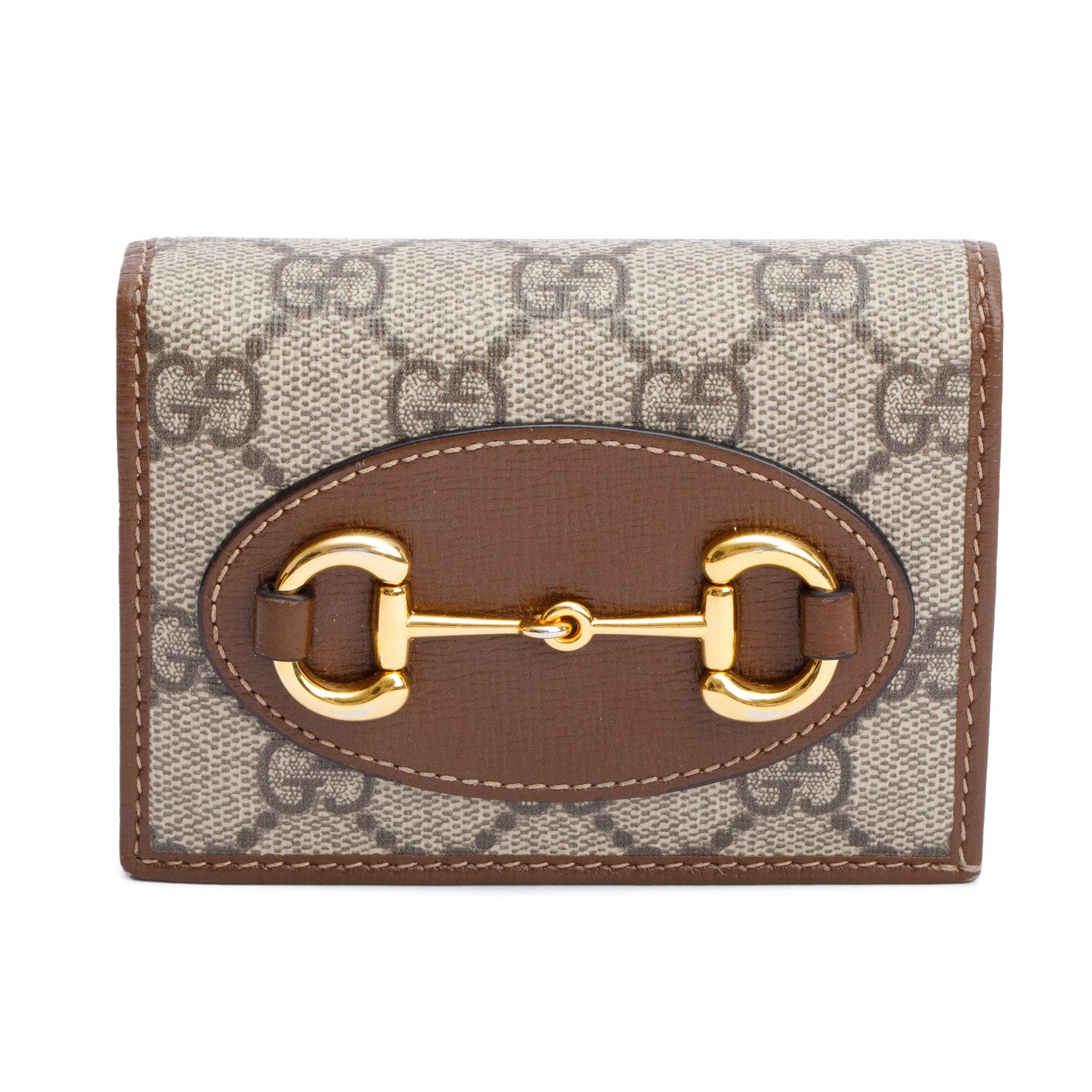 Gucci GG Supreme Canvas Horsebit 1955 Card Case Wallet w/ Box