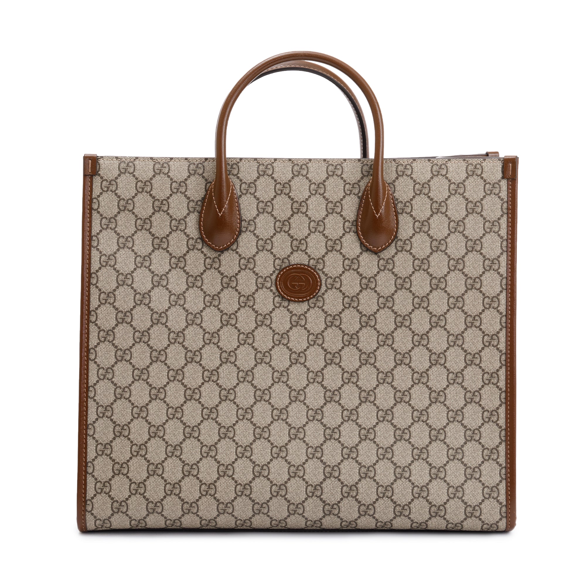 Gucci GG Supreme Canvas Interlocking G Medium Tote w/ Strap
