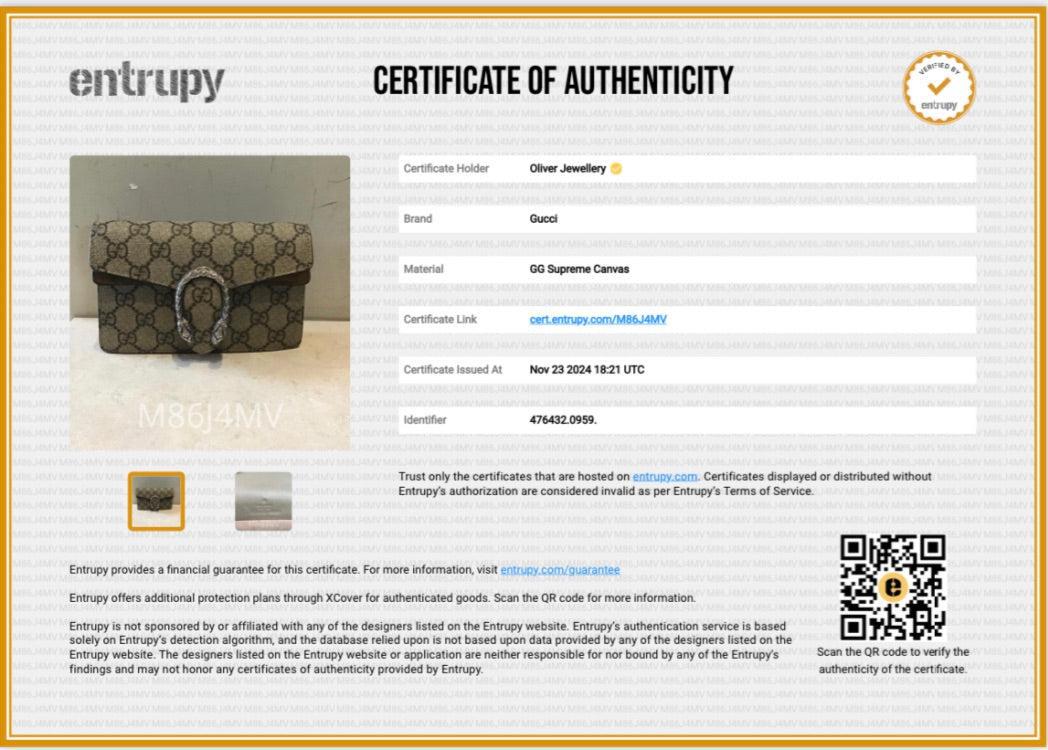 Gucci GG Supreme Dionysus Super Mini Bag w/ Box