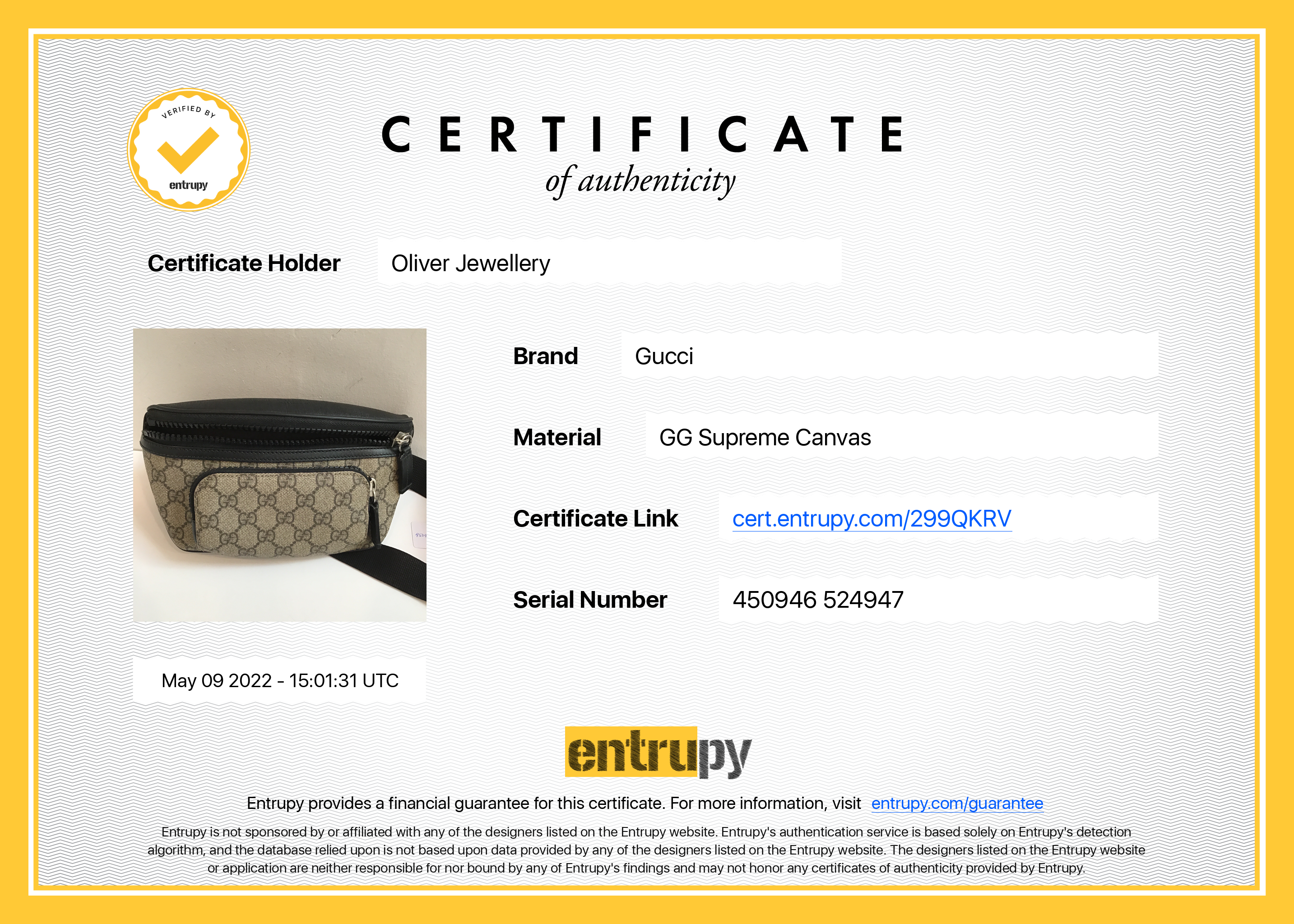 Gucci GG Supreme Eden Belt Bag