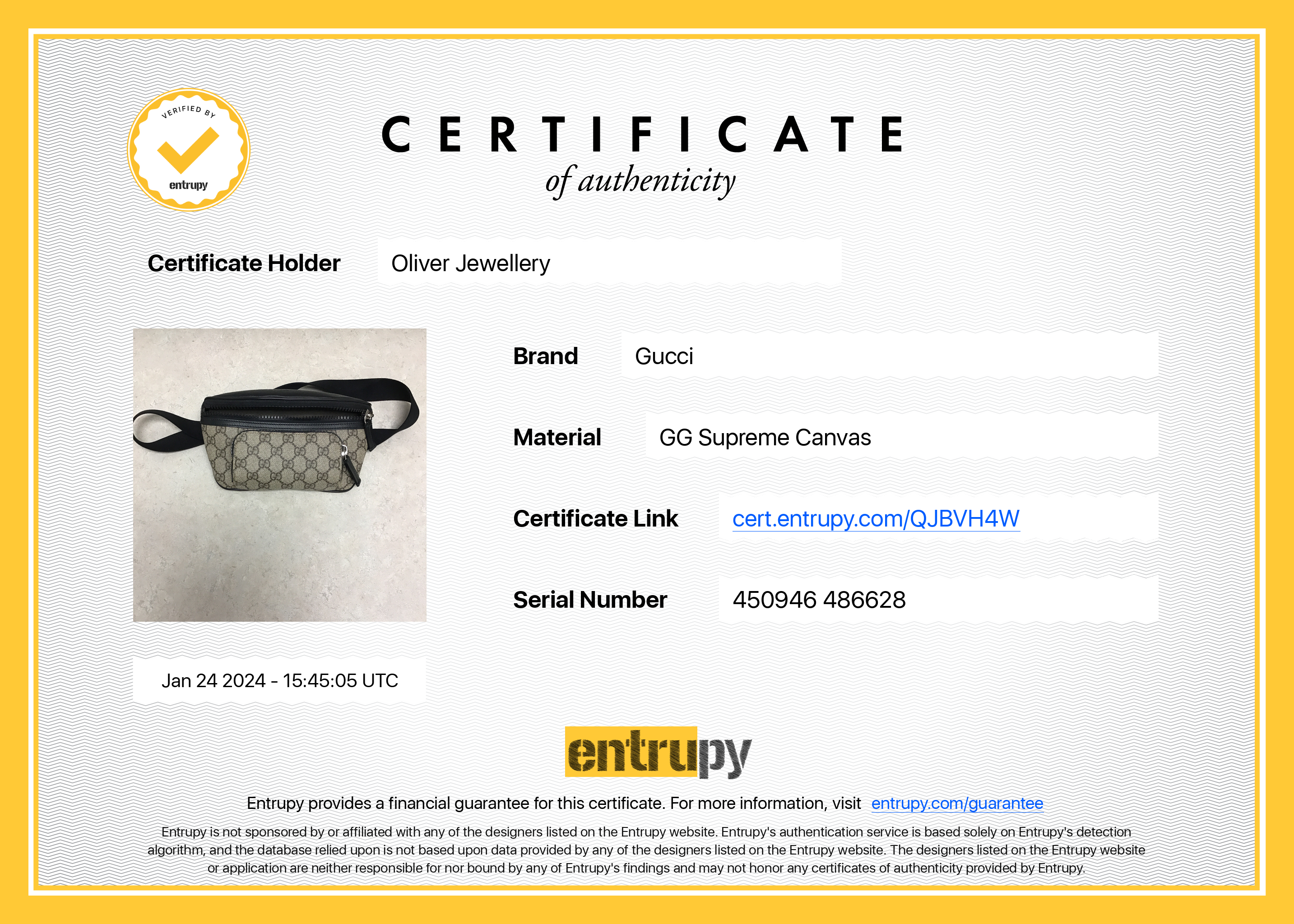 Gucci GG Supreme Eden Belt Bag