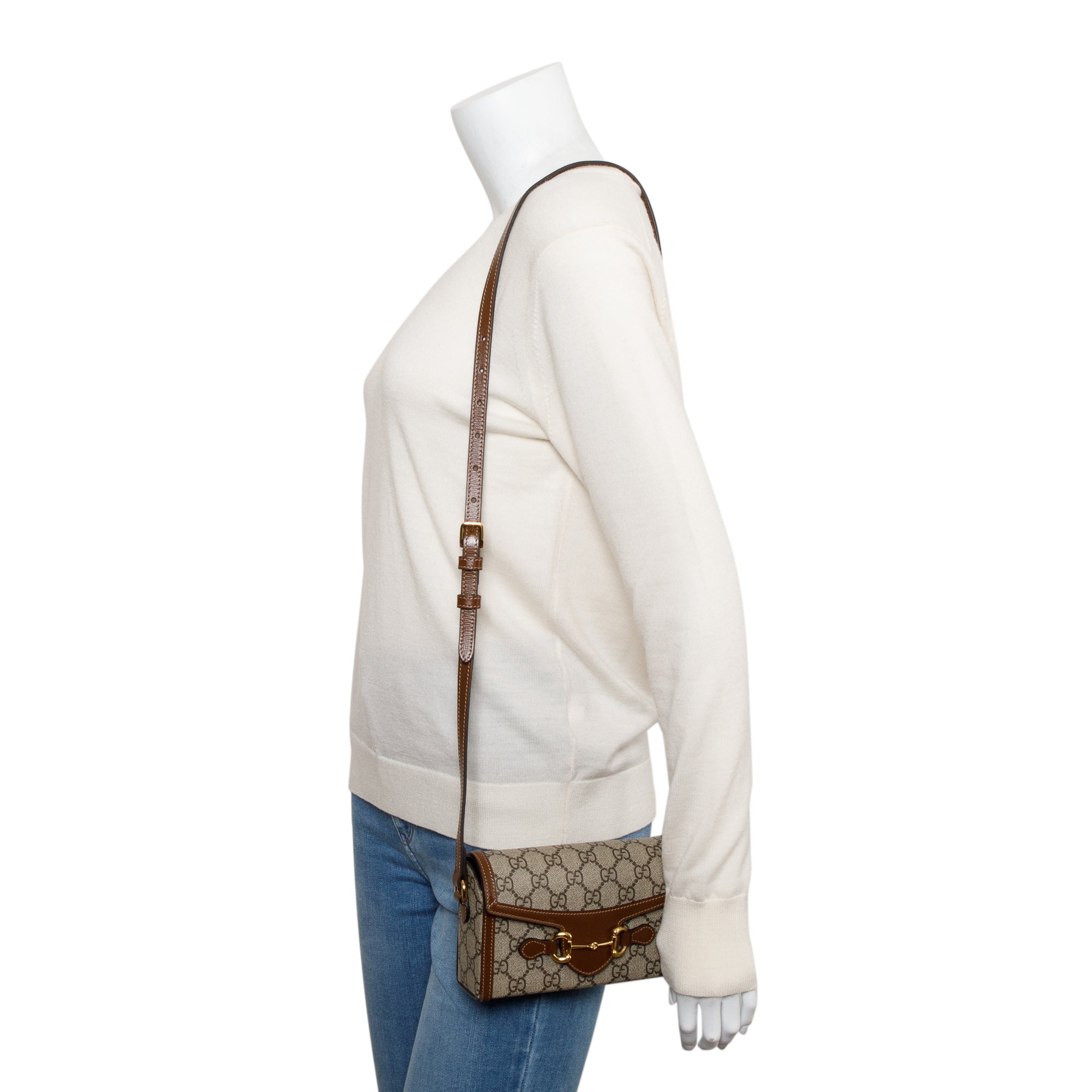 Gucci GG Supreme Horsebit 1955 Mini Bag w/ Box