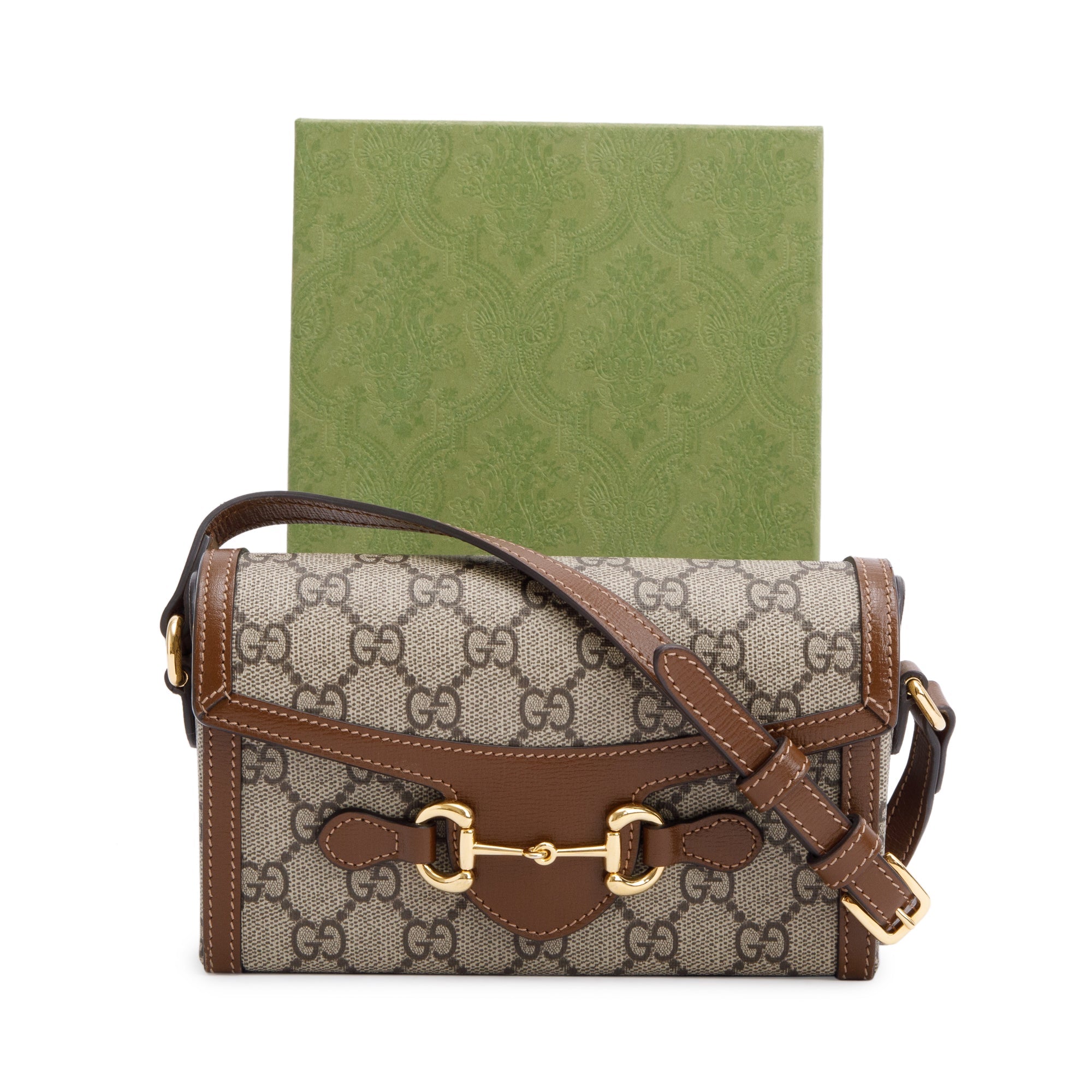 Gucci GG Supreme Horsebit 1955 Mini Bag w/ Box