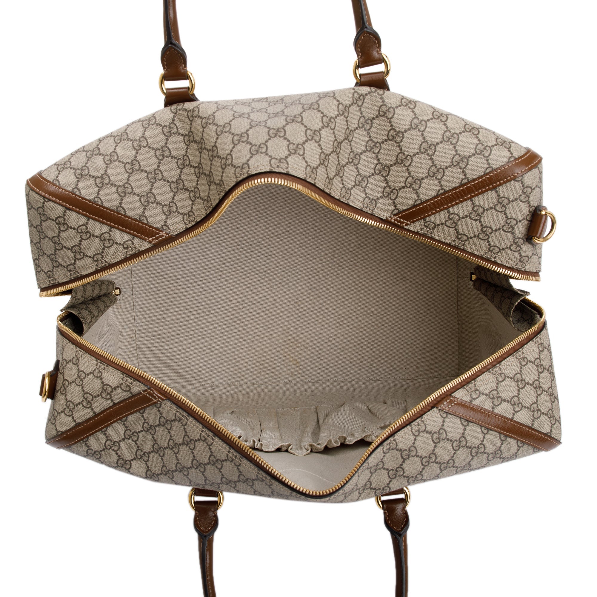 Gucci GG Supreme Interlocking G Duffle Bag w/ Strap