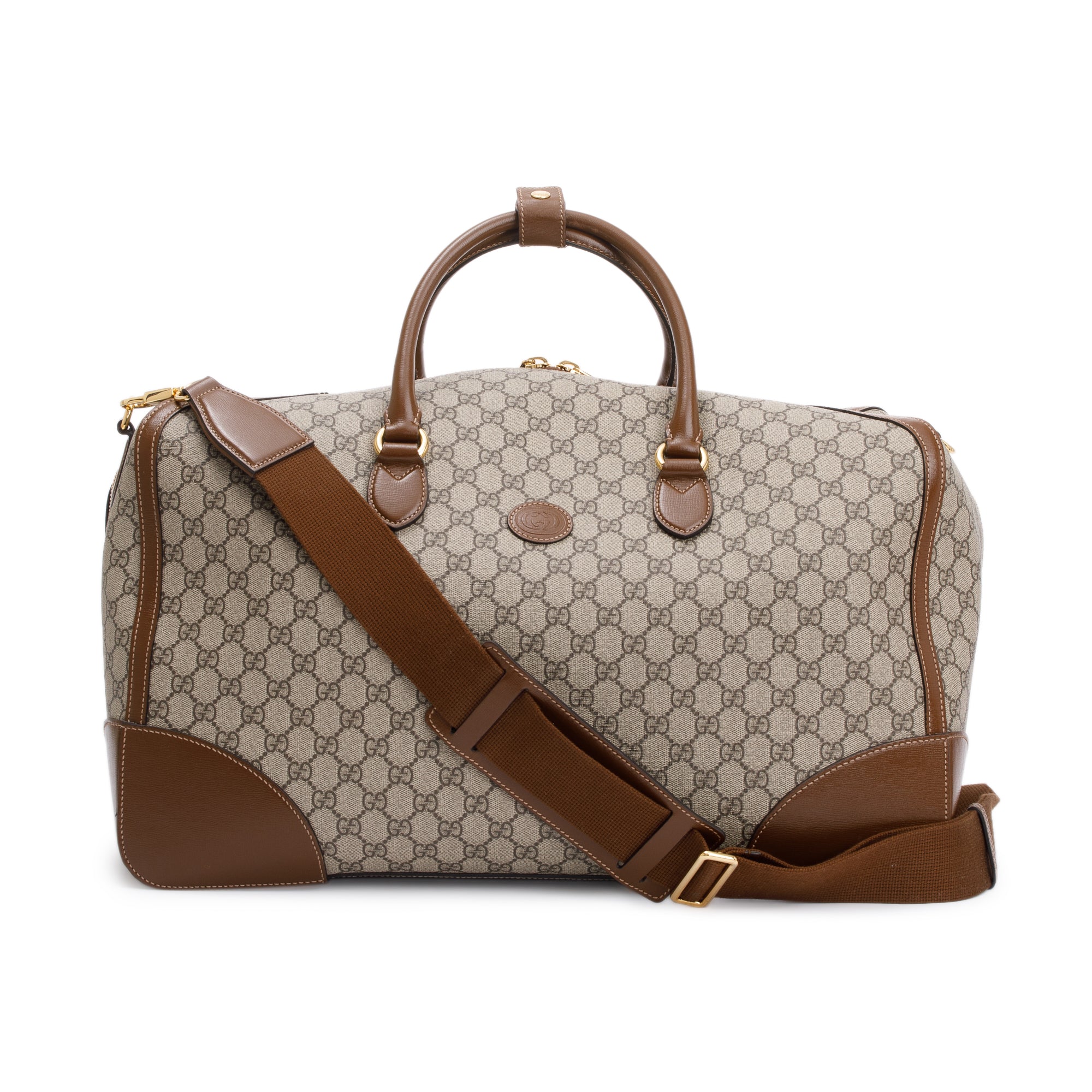 Gucci GG Supreme Interlocking G Duffle Bag w/ Strap