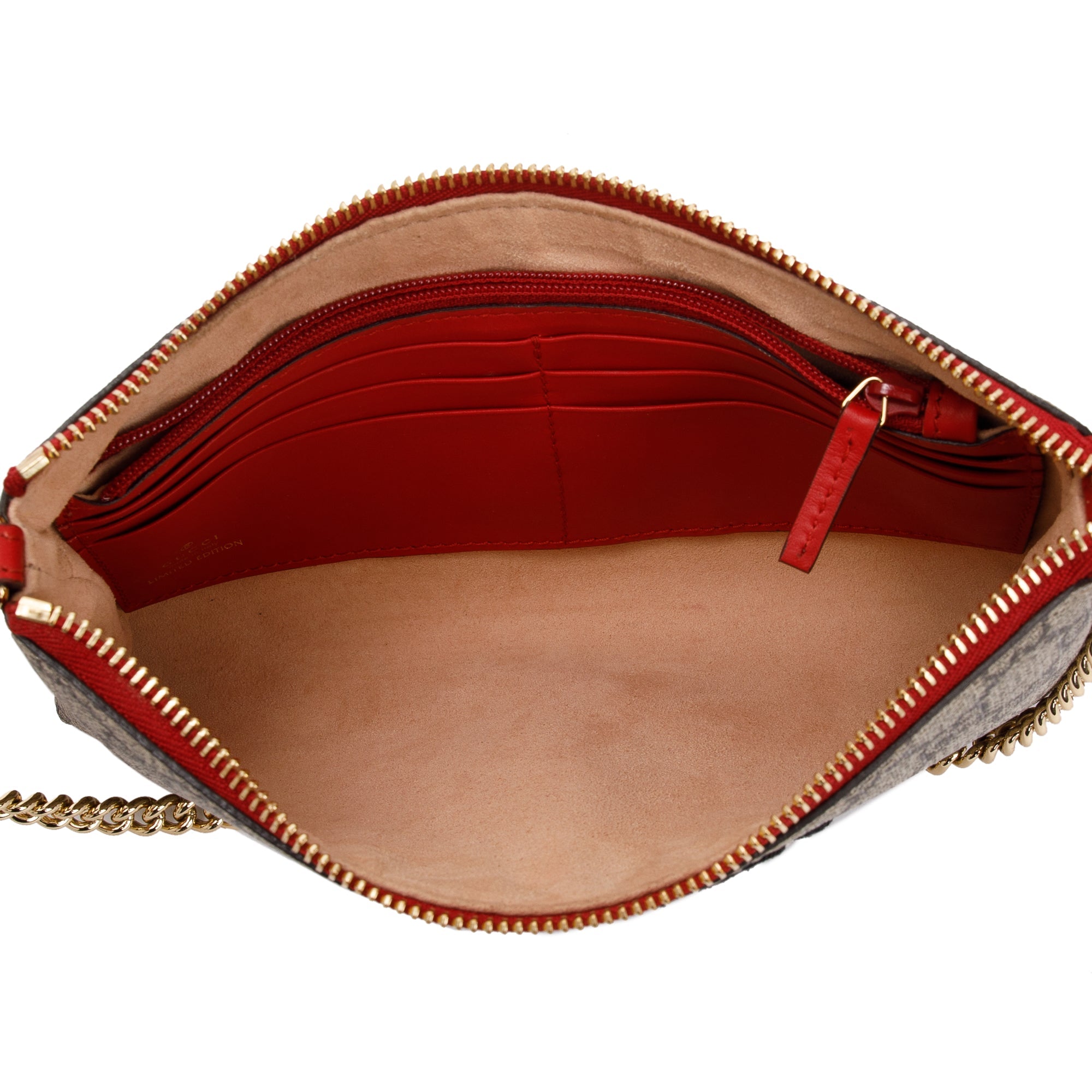 Gucci GG Supreme Kingsnake Heart Pochette w/ Box