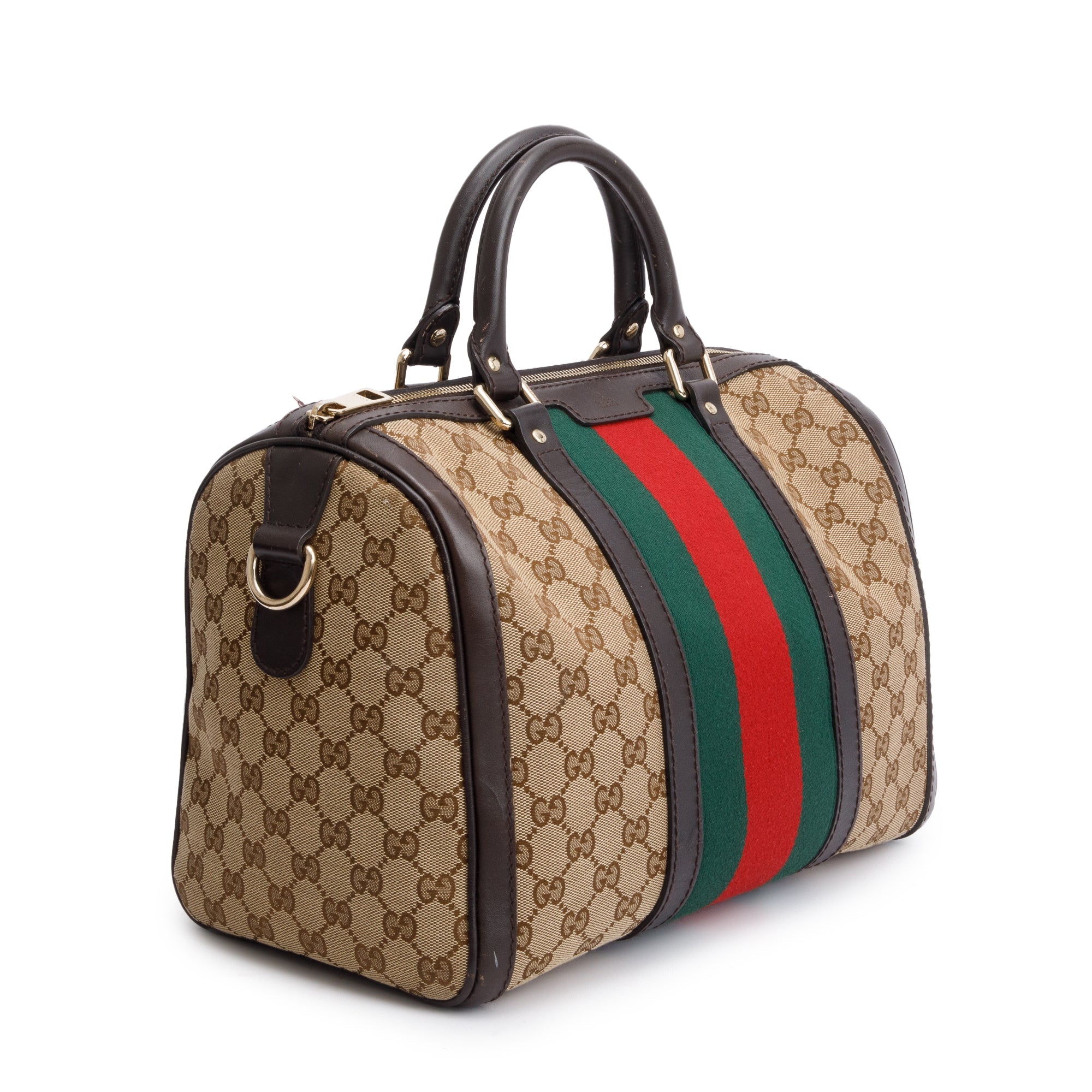 Gucci GG Supreme Medium Boston Bag w/ Strap