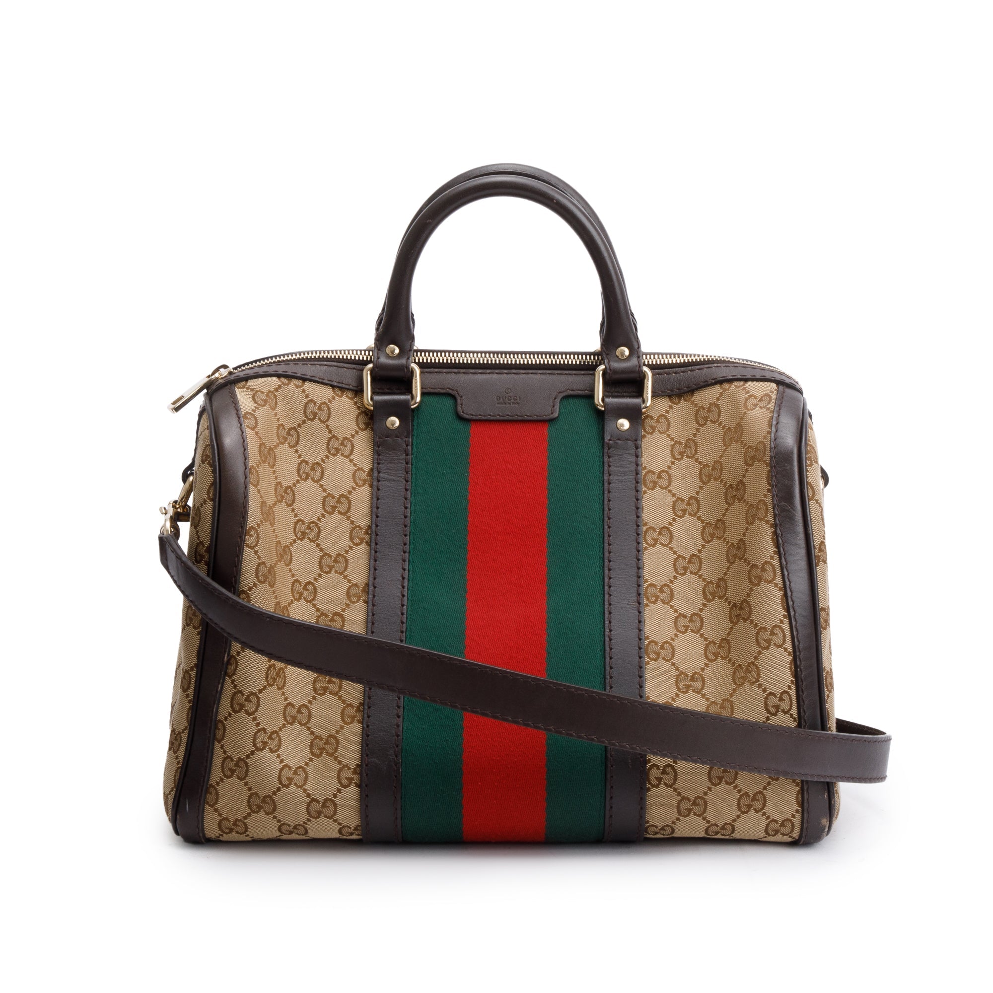 Gucci GG Supreme Medium Boston Bag w/ Strap