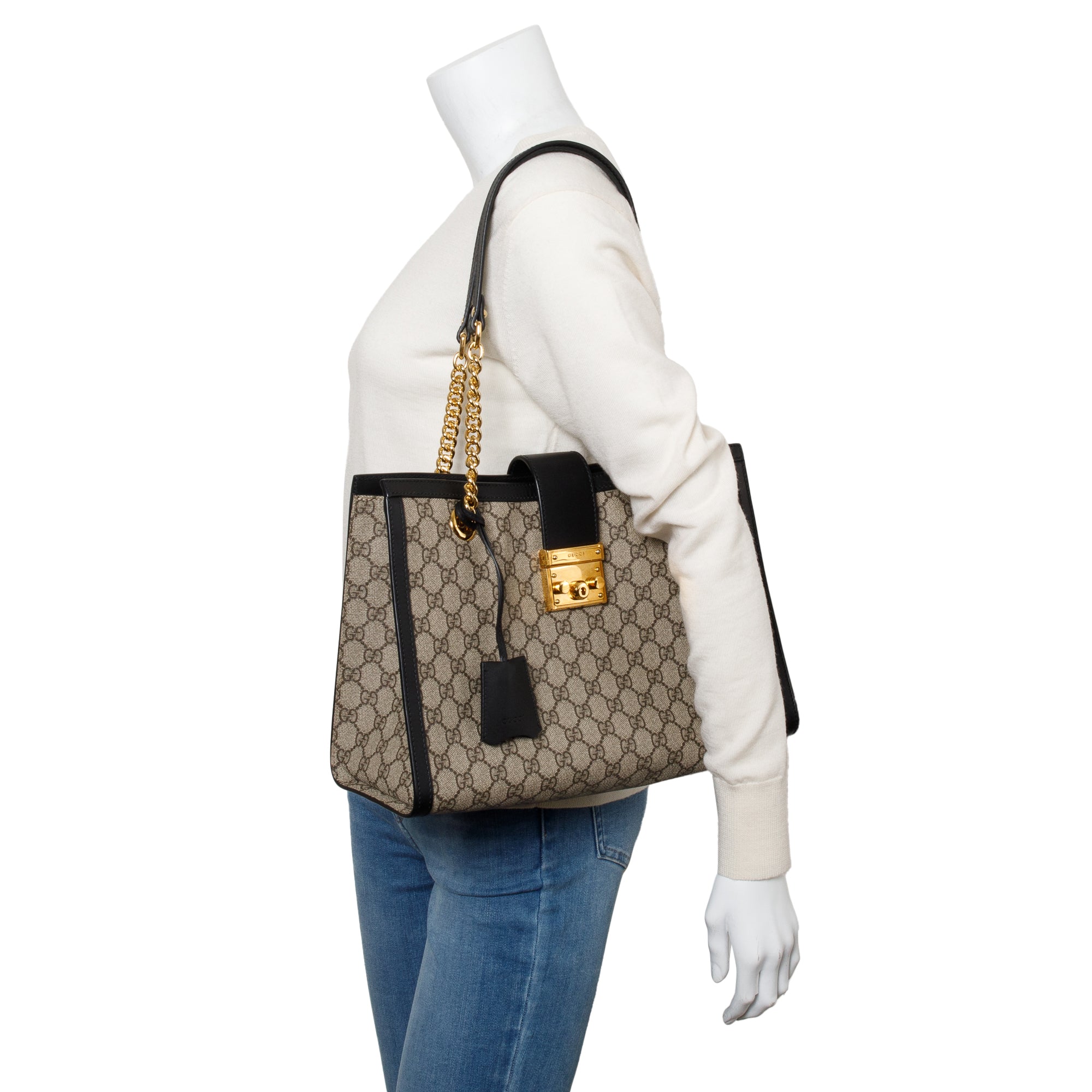 Gucci GG Supreme Medium Padlock Shoulder Bag