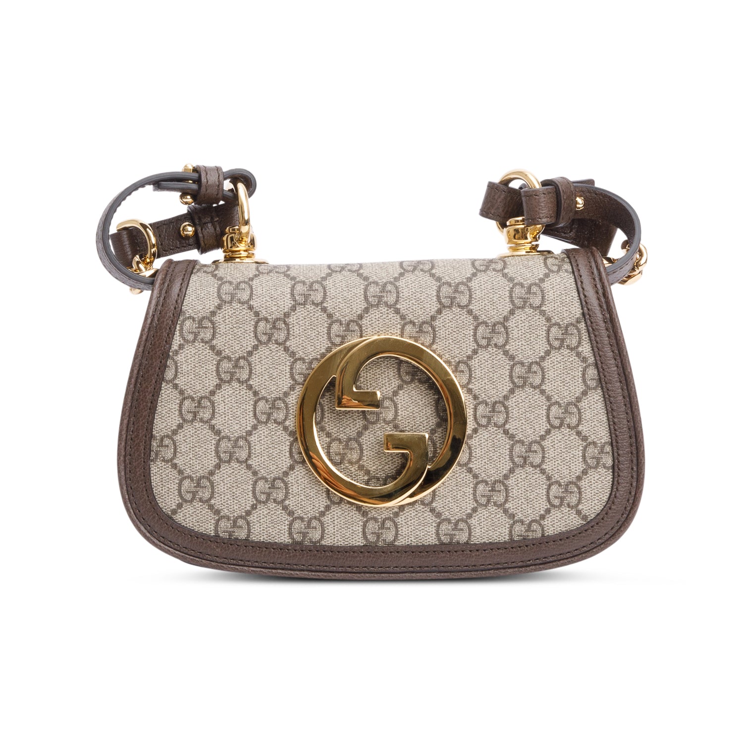 Gucci GG Supreme Mini Blondie Shoulder Bag w/ Straps