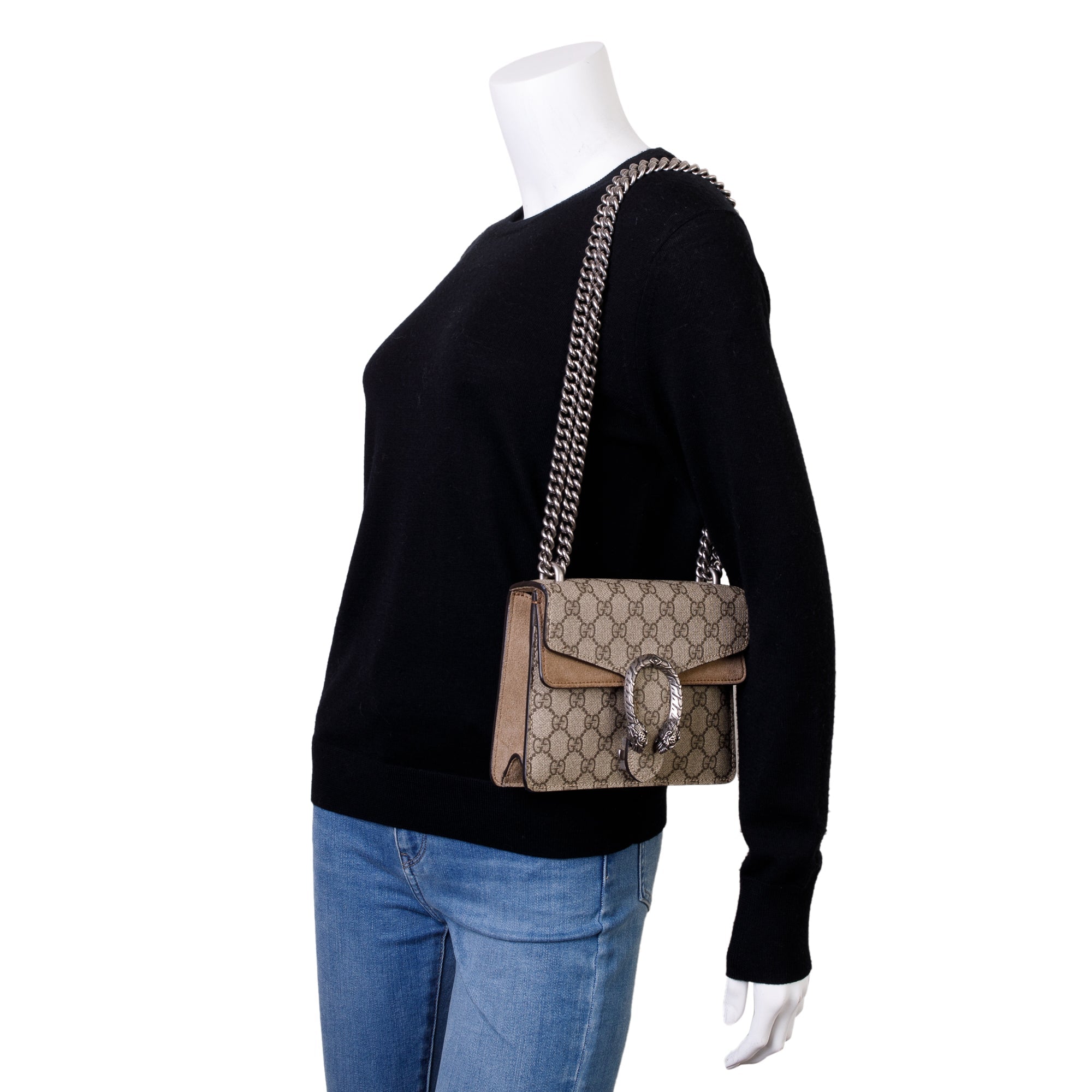 Gucci GG Supreme Mini Dionysus Shoulder Bag w/ Box