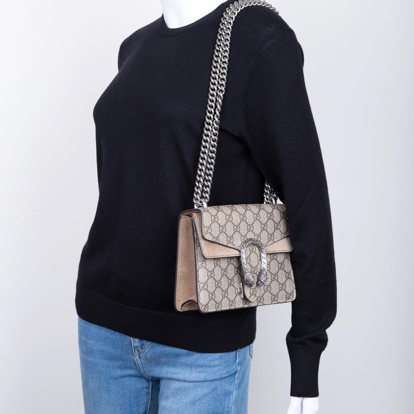 Gucci GG Supreme Mini Dionysus Shoulder Bag w/ Box